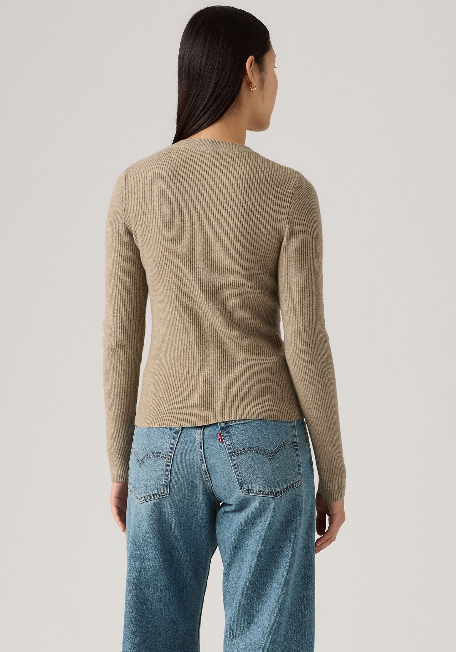 Levi's® Rundhalspullover »RIB CREW SWEATER«, Geripptes Strickmuster
