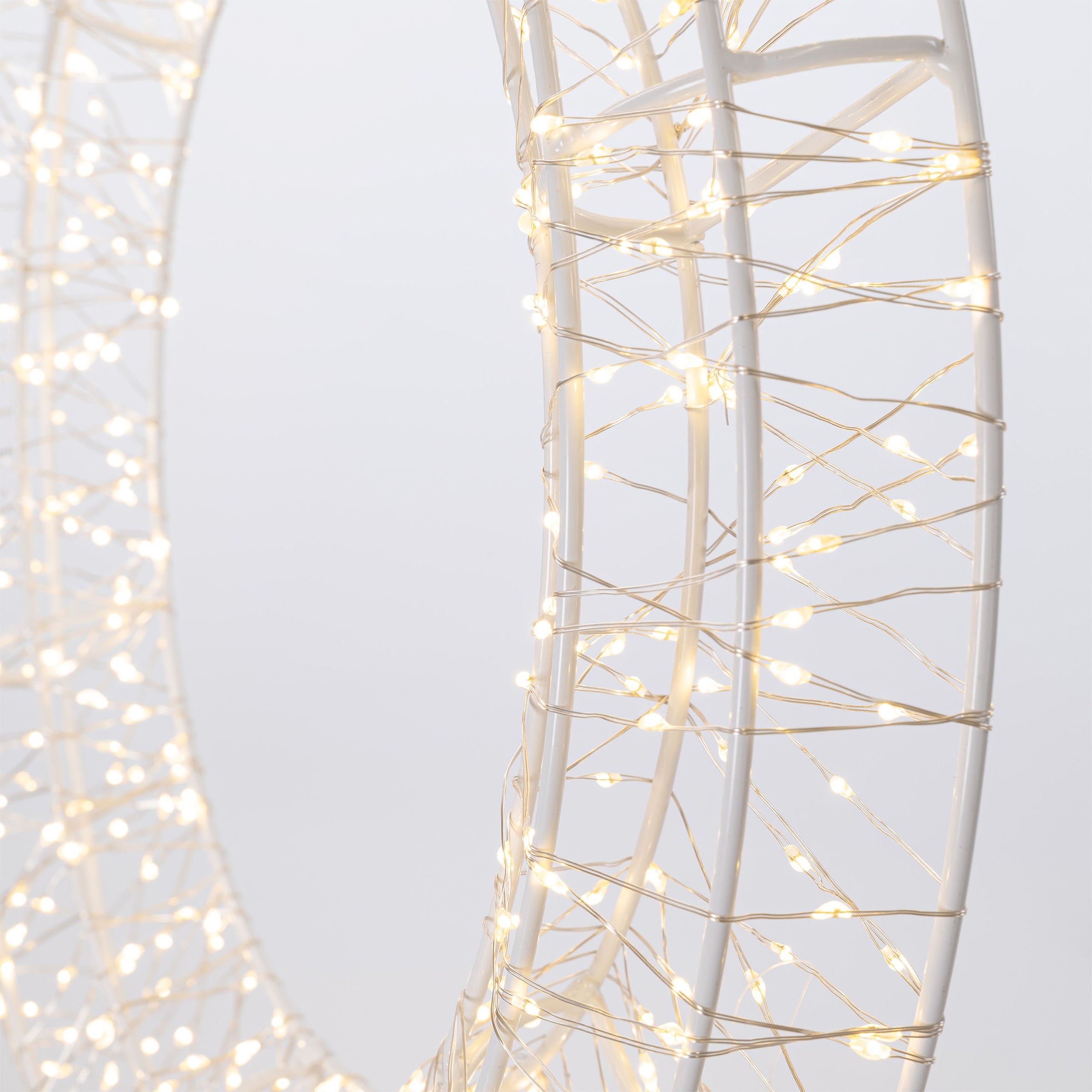 OTTO home LED Dekolicht »LED Dekokranz GENNIA« LED-Modul 1 Stk. Warmweiß IP44, Metall, starke LED-Dichte, 3 m Zuleitung