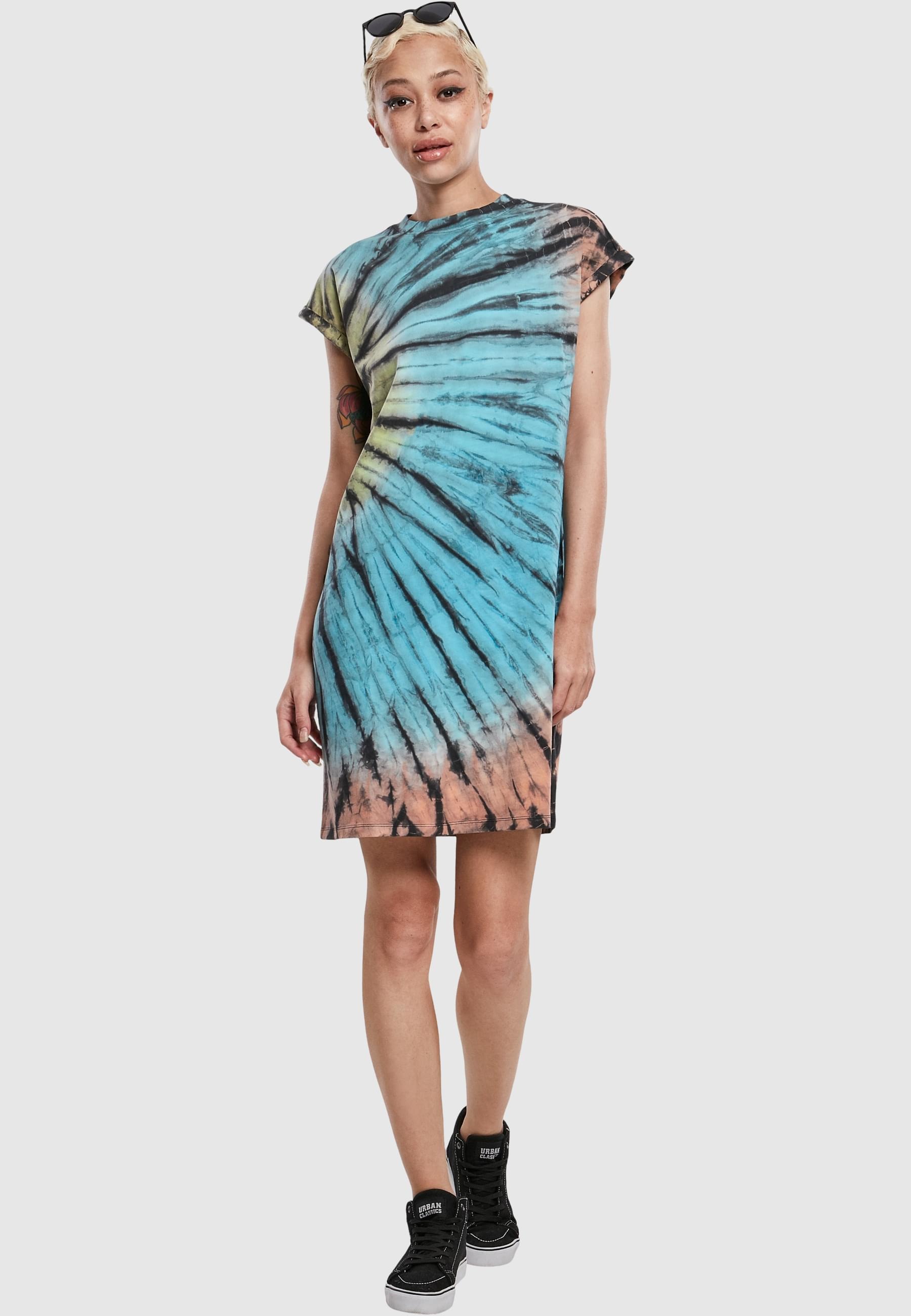 URBAN CLASSICS Shirtkleid »Urban Classics Damen Ladies Tie Dye Dress«, (1 tlg.)