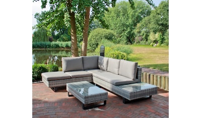 Gartenlounge-Set », Lounge-Eckgruppe »CADIZ««, (3 tlg.), 2 Sofas, Tisch LxB: 110x55 cm