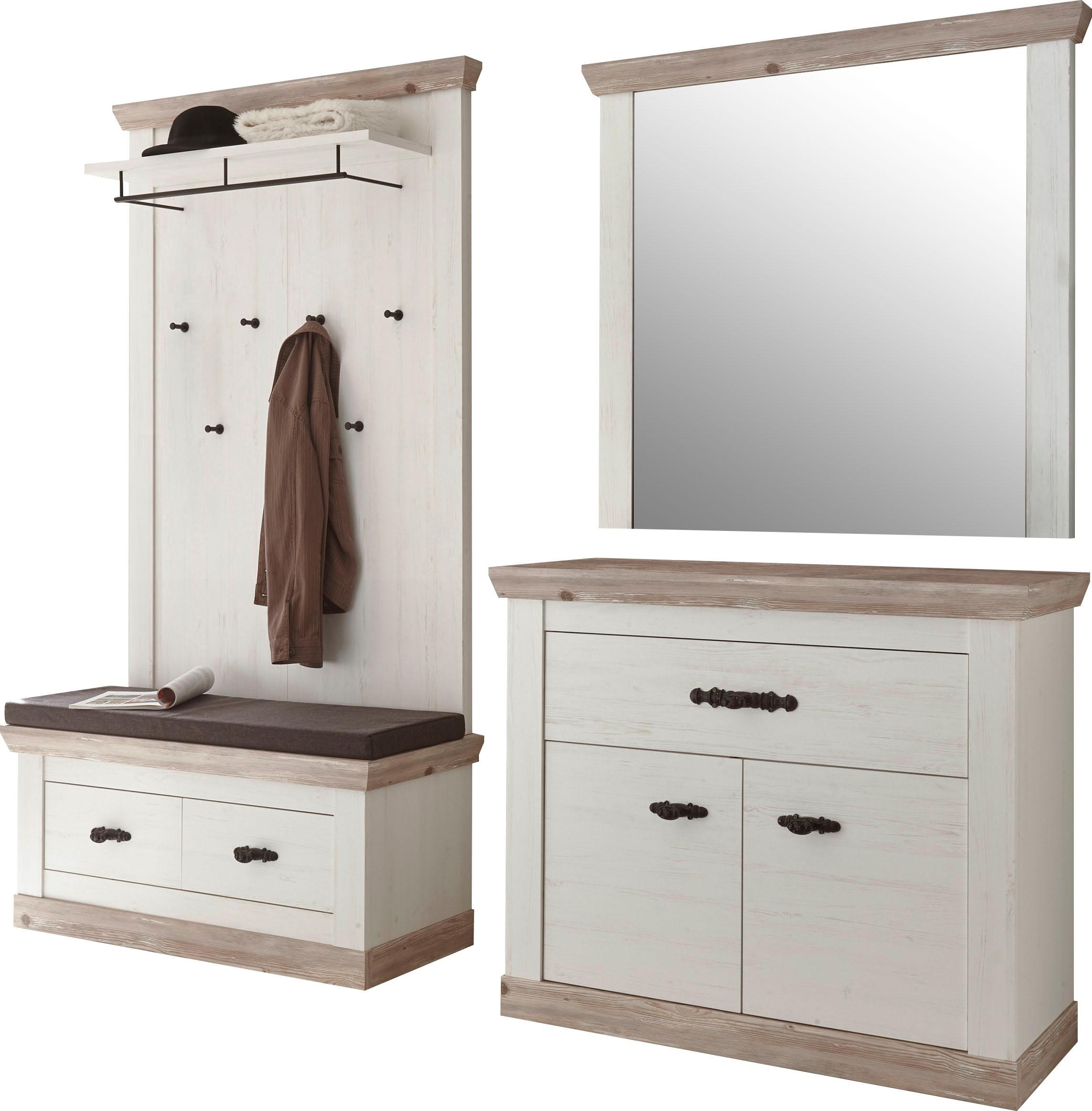 Home affaire Garderoben-Set "Florenz" 4 Stk. tlg. bestehend aus 1 Bank, 1 P günstig online kaufen