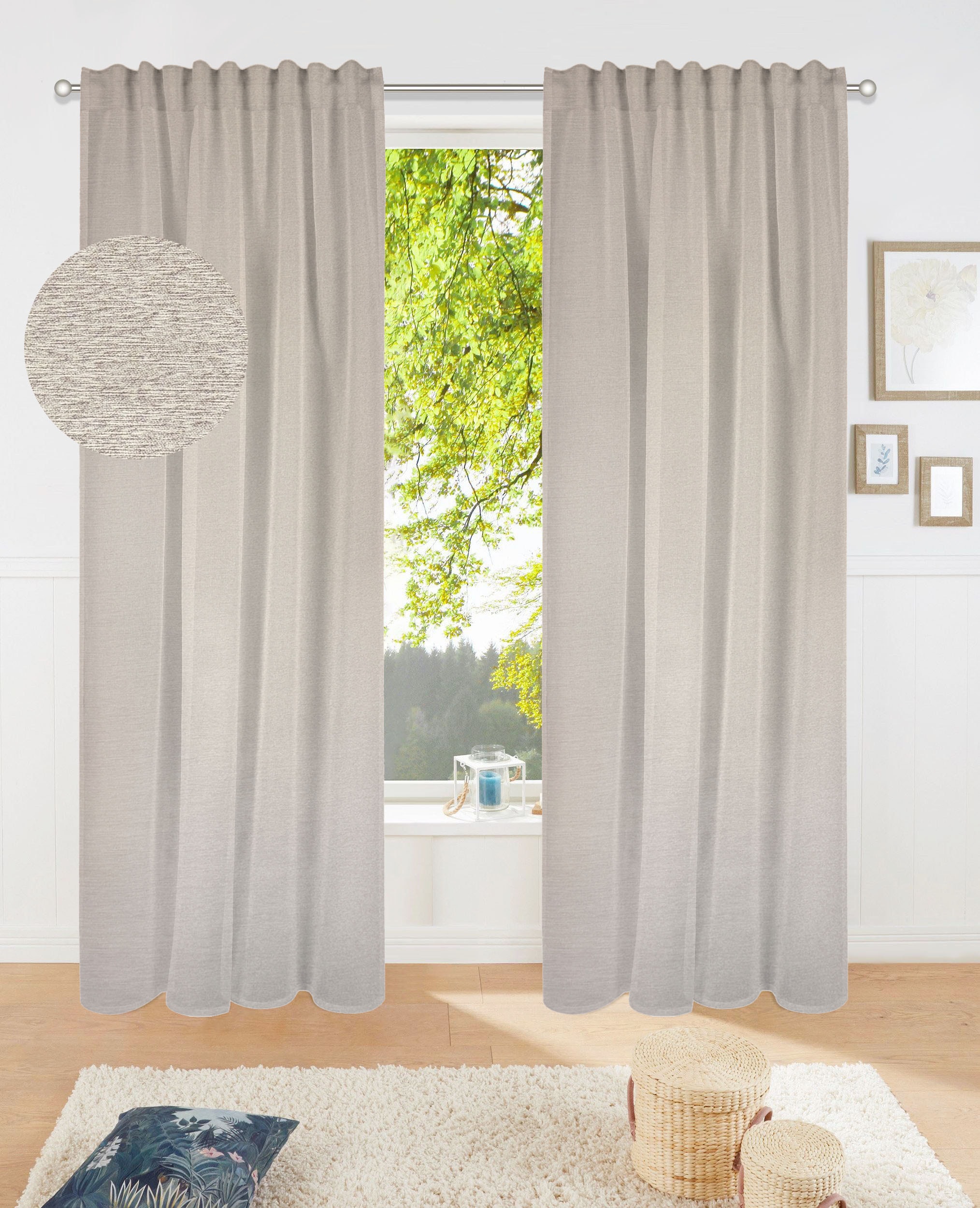 my home Verdunkelungsvorhang "Fleuriss" Multifunktionsband 1 Stk. tlg. Wohn günstig online kaufen