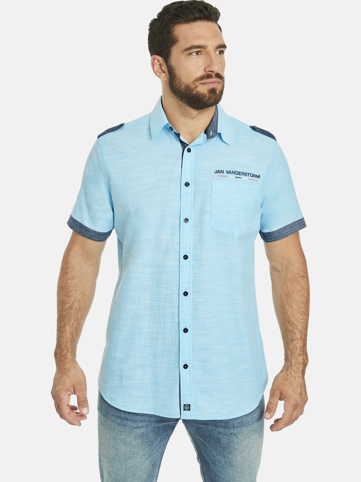 Jan Vanderstorm Kurzarmhemd "Kurzarmhemd MELFRED" günstig online kaufen