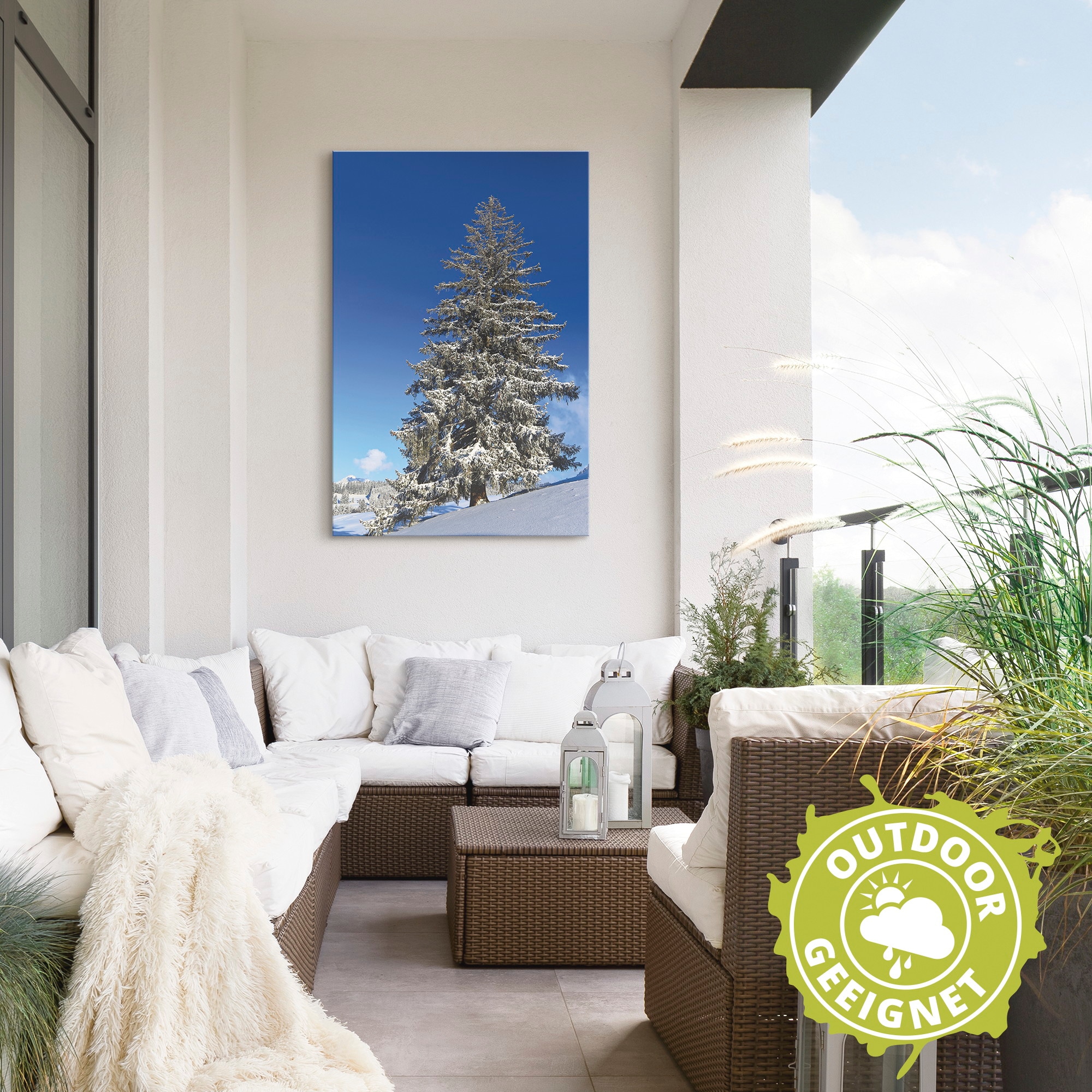 Artland Wandbild »Winterlandschaft im Allgäu«, Bäume, (1 St.), als Alubild, Leinwandbild, Wandaufkleber oder Poster in versch. Größen