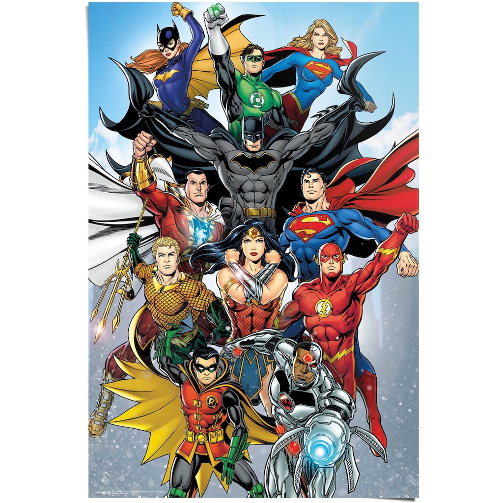 Reinders! Poster »DC Comics Helden Superman Wonderwoman Flash Batman«, (1 St.)