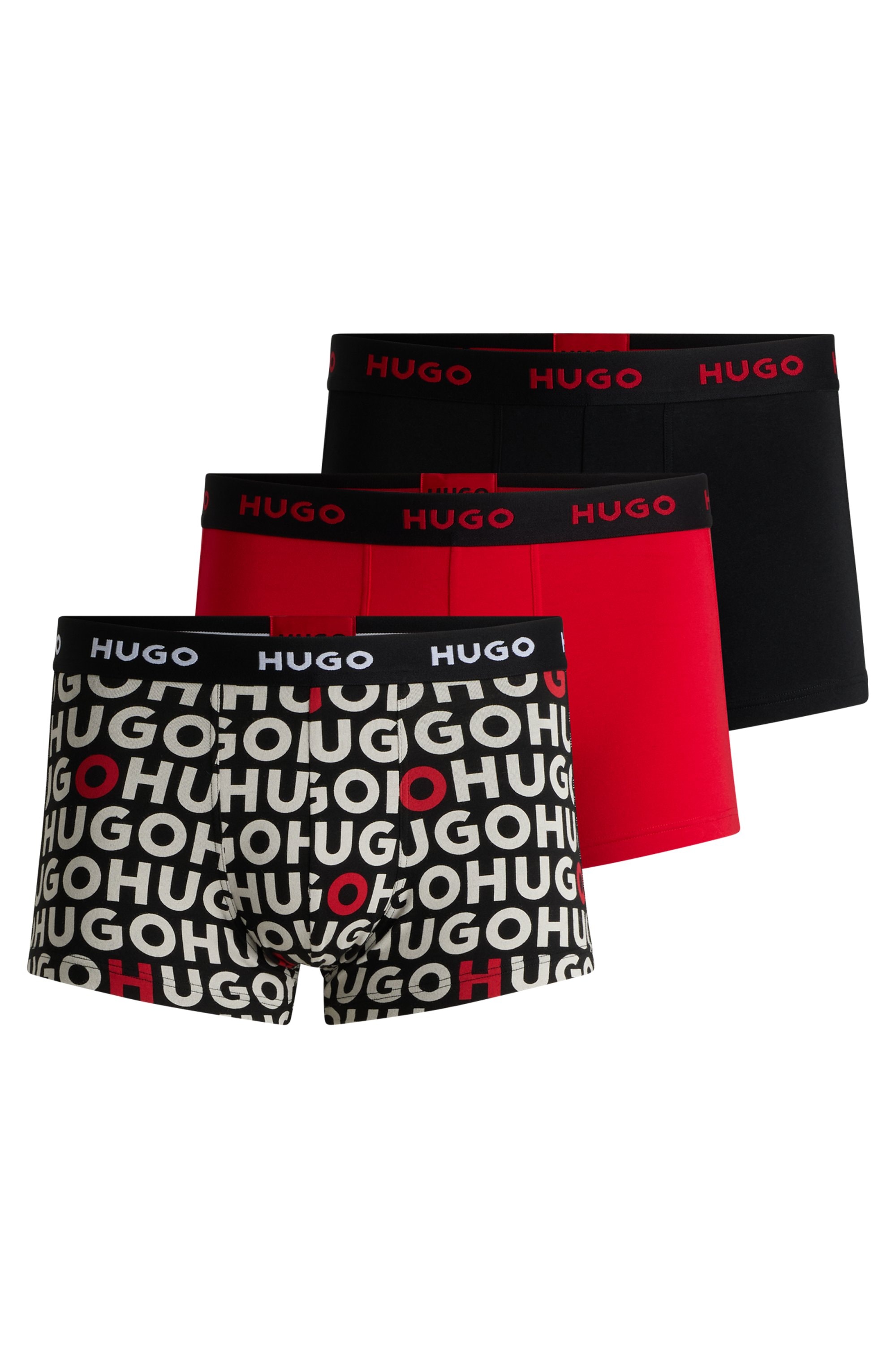HUGO Underwear Trunk »TRUNK TRIPLET DESIGN«, (Packung, 3 St.), mit Logobund