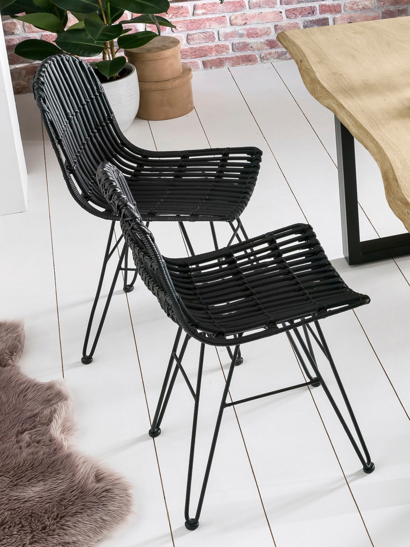 SIT Rattanstuhl »Rattan Vintage«, Shabby Chic, Vintage