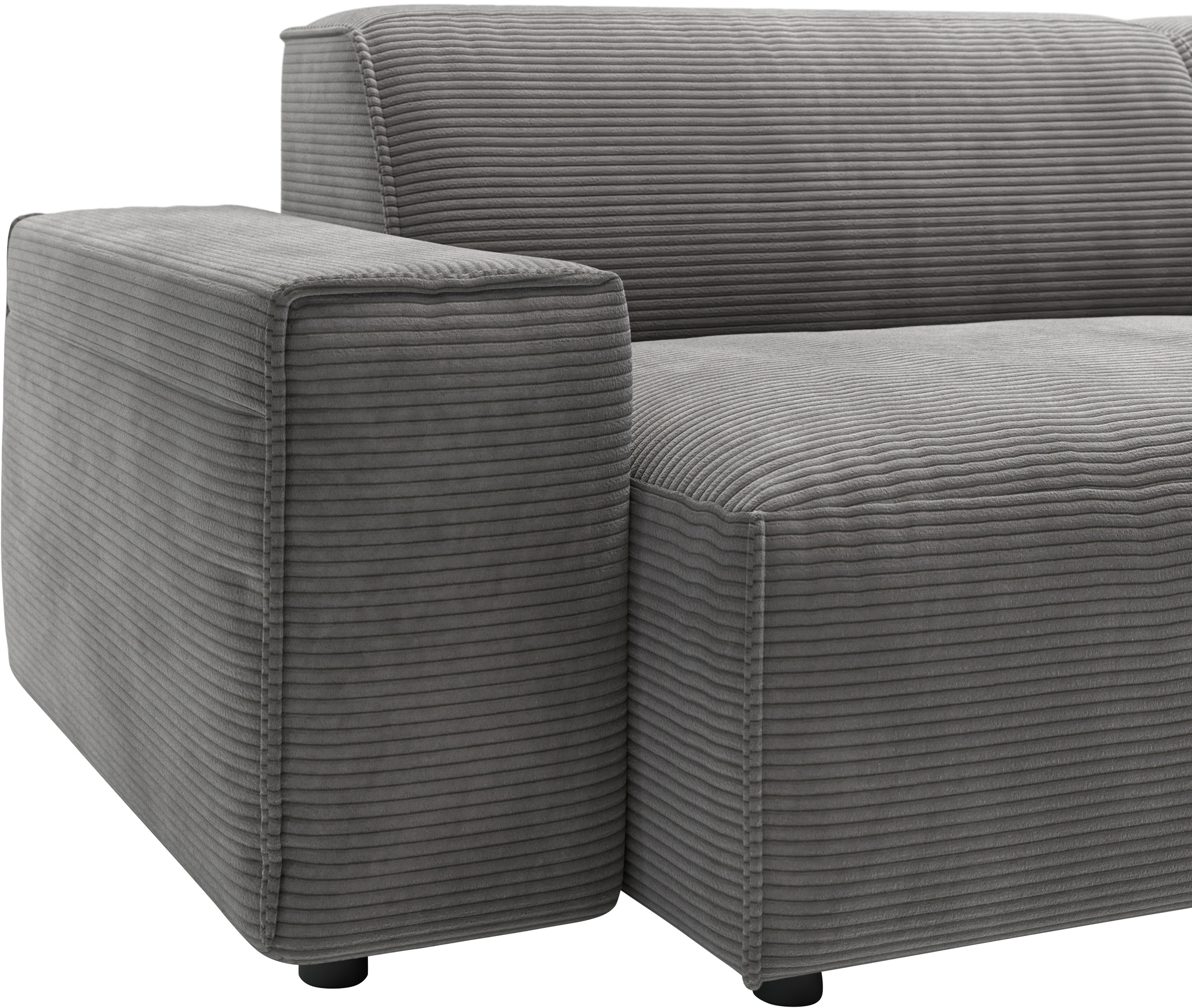 andas Ecksofa »Glimminge L-Form auch in Breitcord, Feincord + Easy care-Bezug,«, Breite 264, Zierkissen