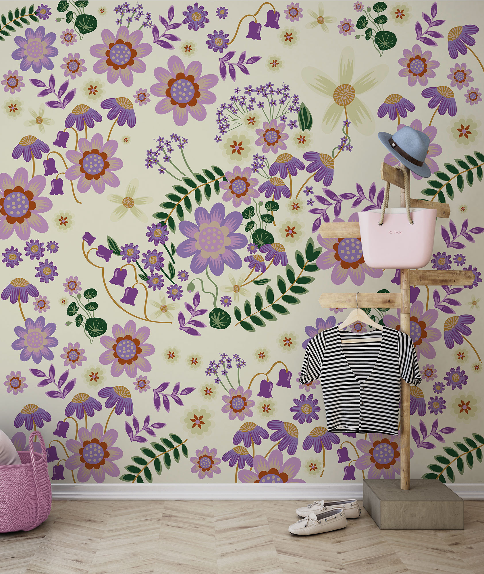 KOMAR Kindertapete "Disney Minnie Mouse Gardening Club Beige", B/L: 250mm, Rollen:, beige, Tapeten