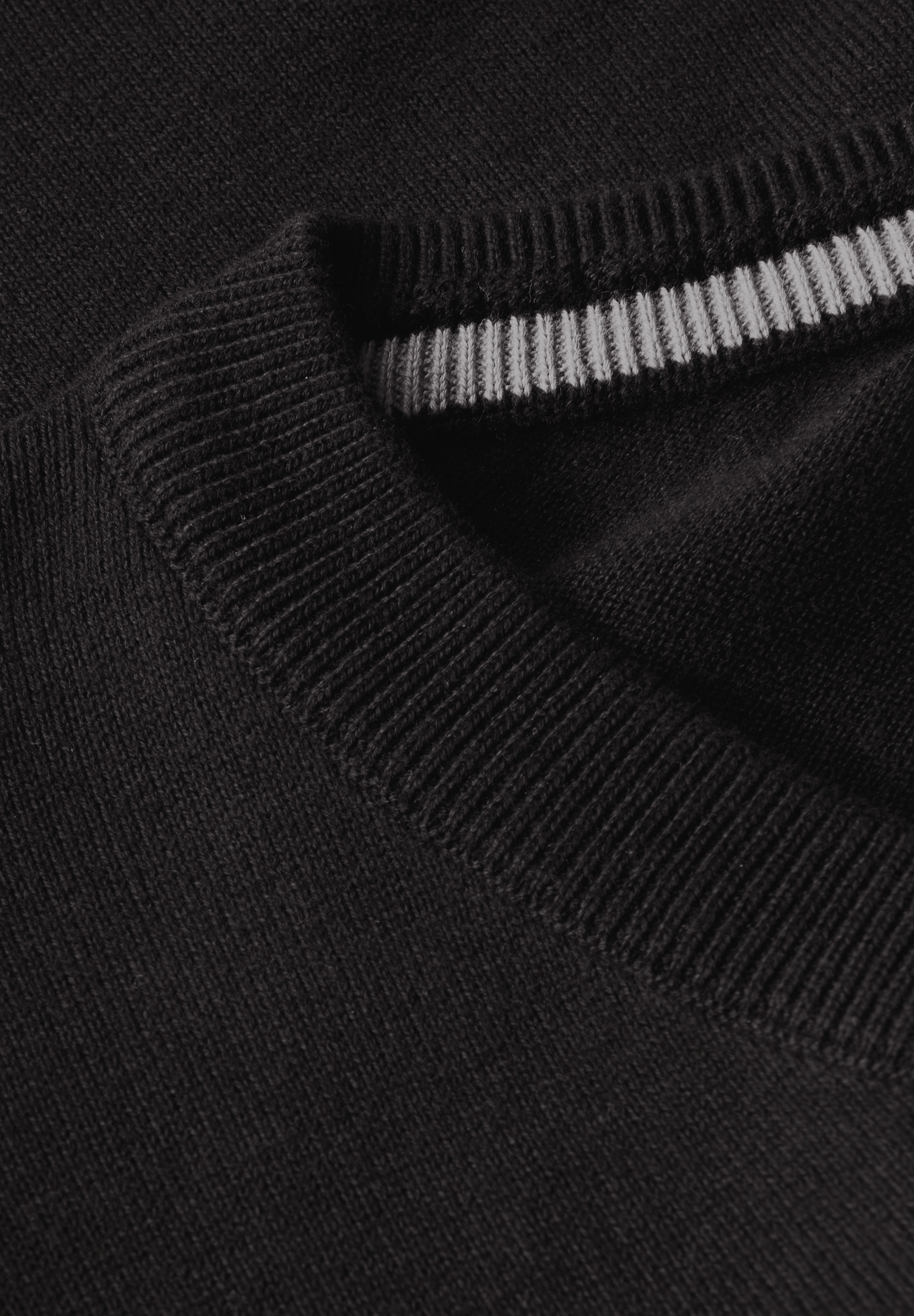 STREET ONE MEN Strickpullover, aus reiner Baumwolle