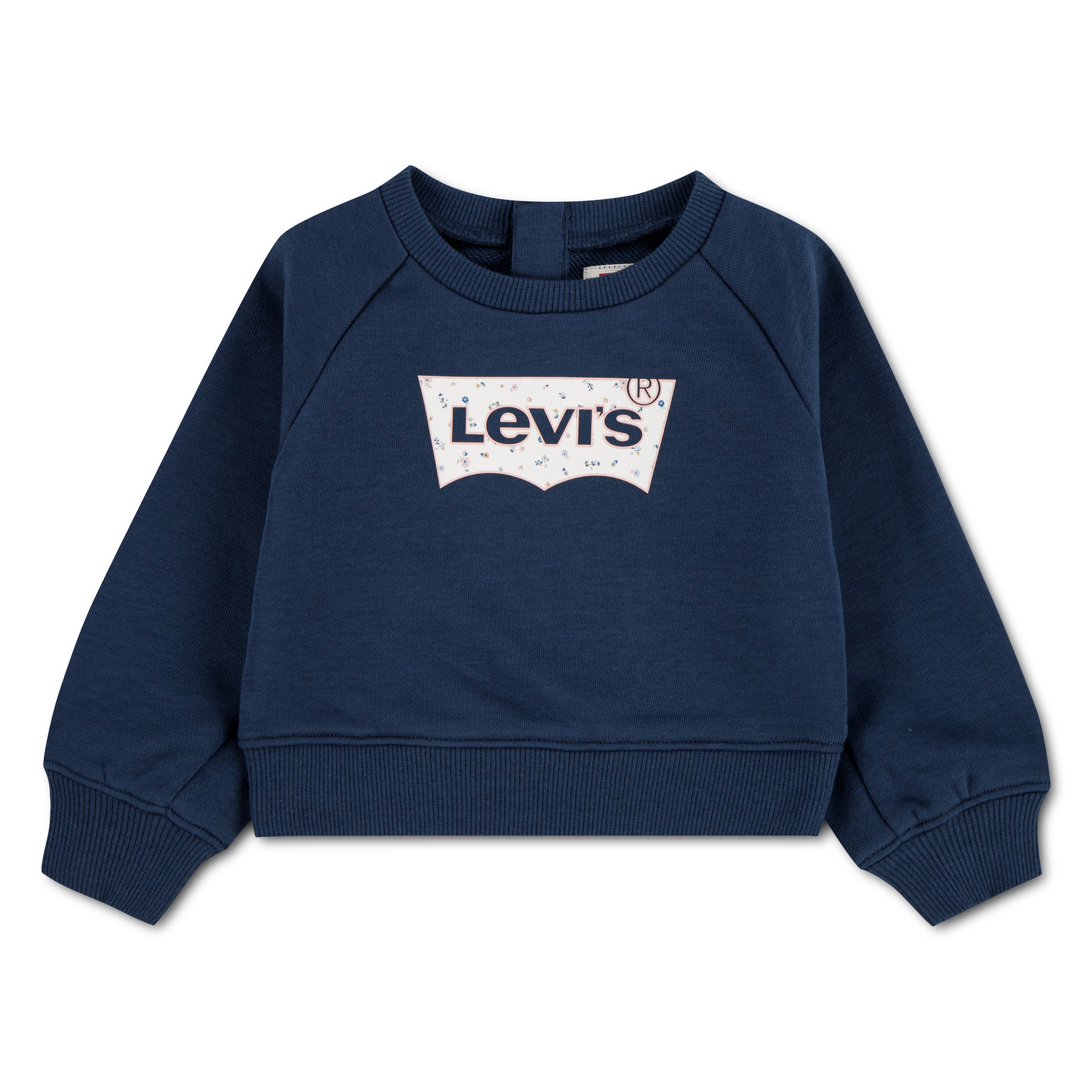 Levis Kids Sweatshirt "LVG FLORAL BATWING CREW", vorn mit Batwing-Logo mit Millefleurs-Print