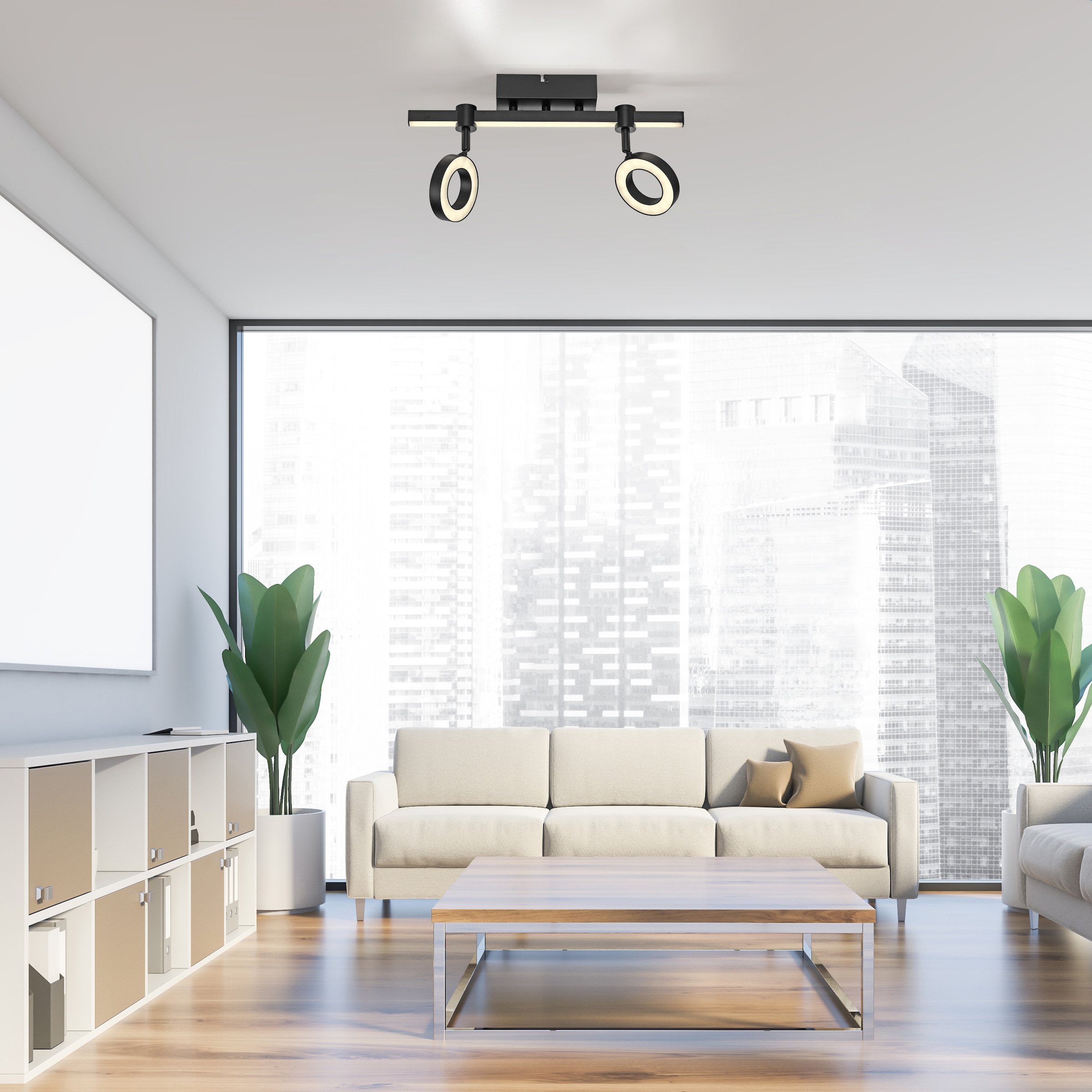 JUST LIGHT Deckenleuchte »Ls-BILEDA«, 1 flammig, Leuchtmittel LED-Board | LED fest integriert, LED, RGB+tunable white, Fernbedienung, Infrarot inkl., Smarthome fähig
