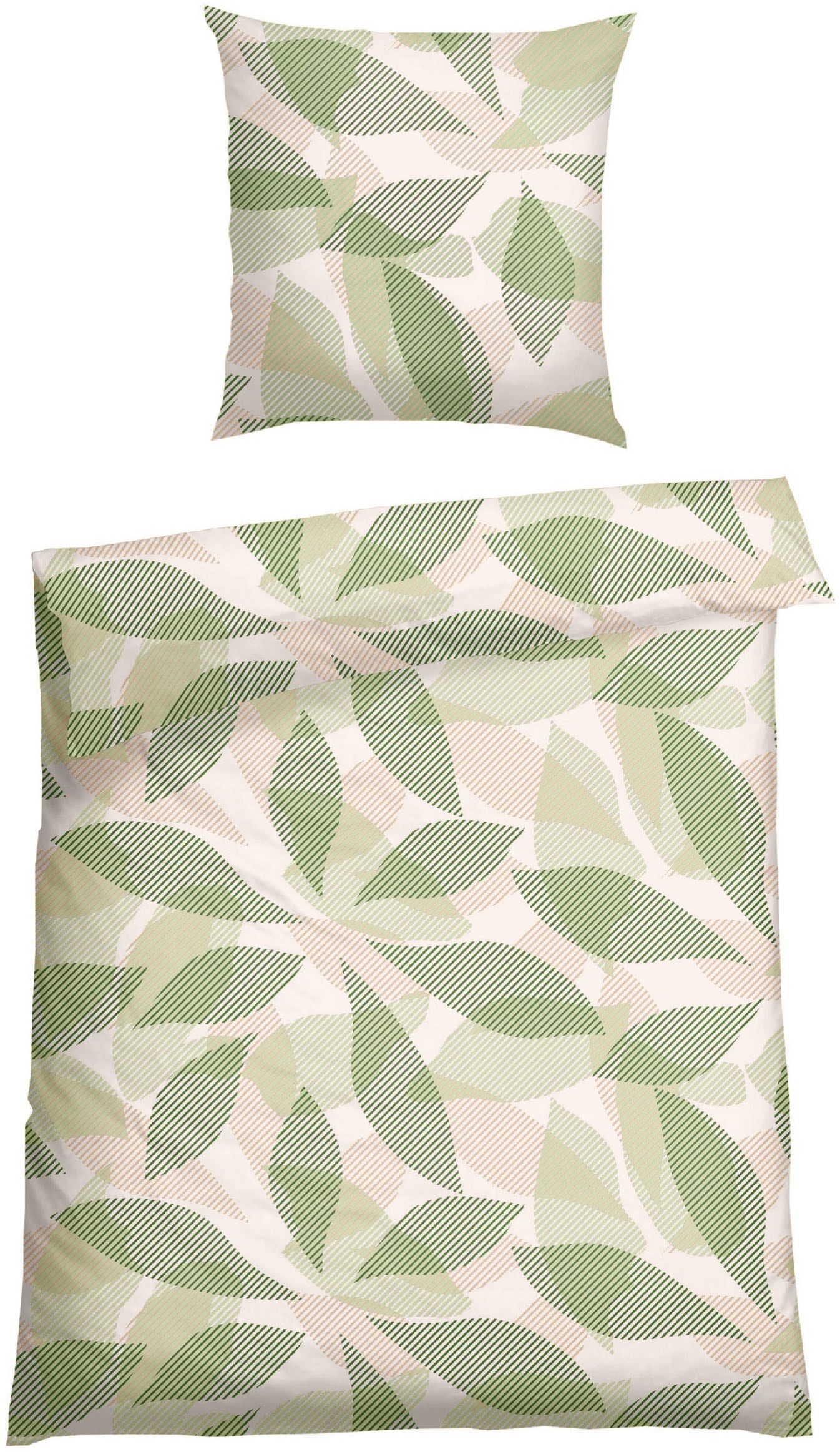 Schiesser Bettwäsche »Lea aus weicher Baumwolle mit aufwendigem Grafikprint«, (2 tlg.), MADE IN GREEN by OEKO-TEX®-zertifiziert