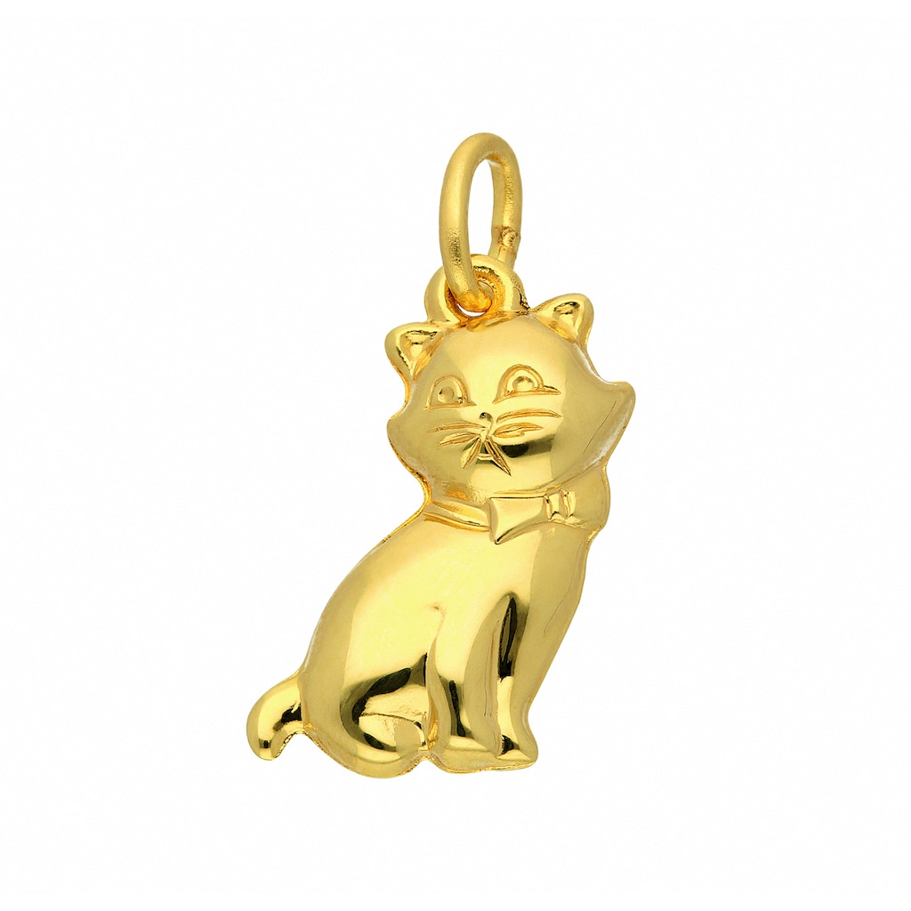Adelia´s Kettenanhänger »585 Gold Anhänger Katze«