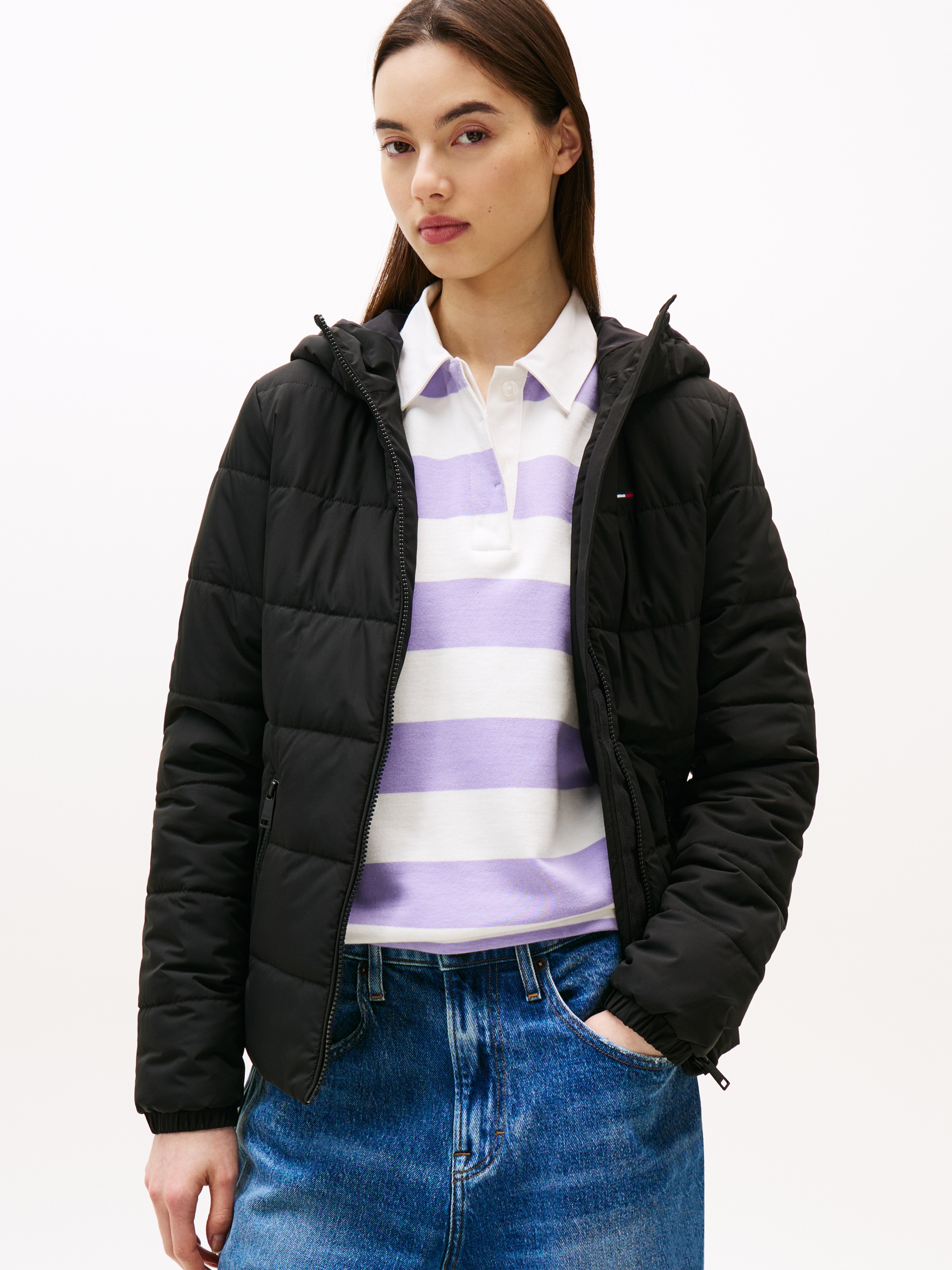 Tommy Jeans Steppjacke "TJW SLIM LW HOODED PADDED JACKET", mit Kapuze günstig online kaufen