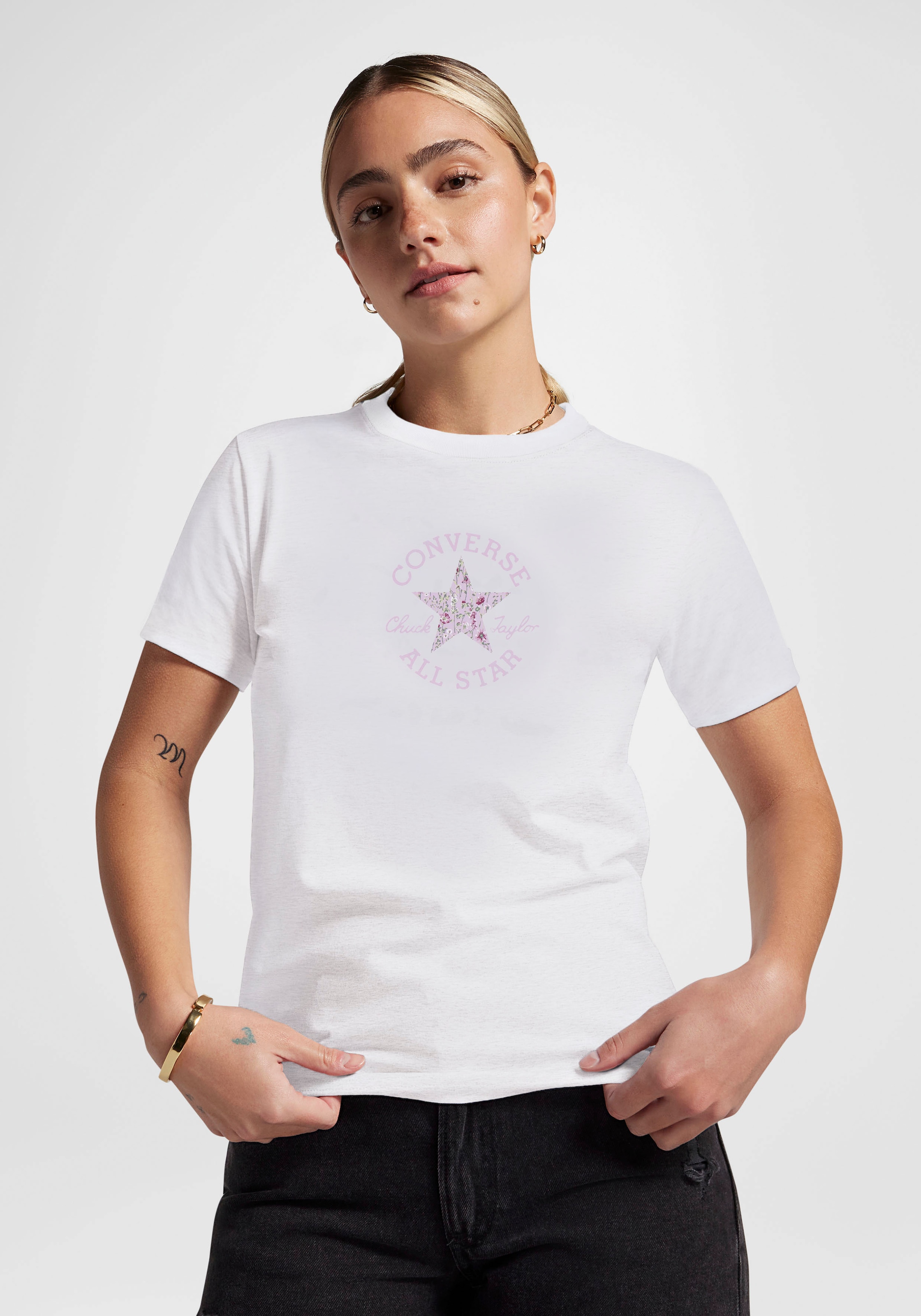 Converse T-Shirt "FLORAL CHUCK TAYLOR T-SHIRT", (1 tlg.) günstig online kaufen