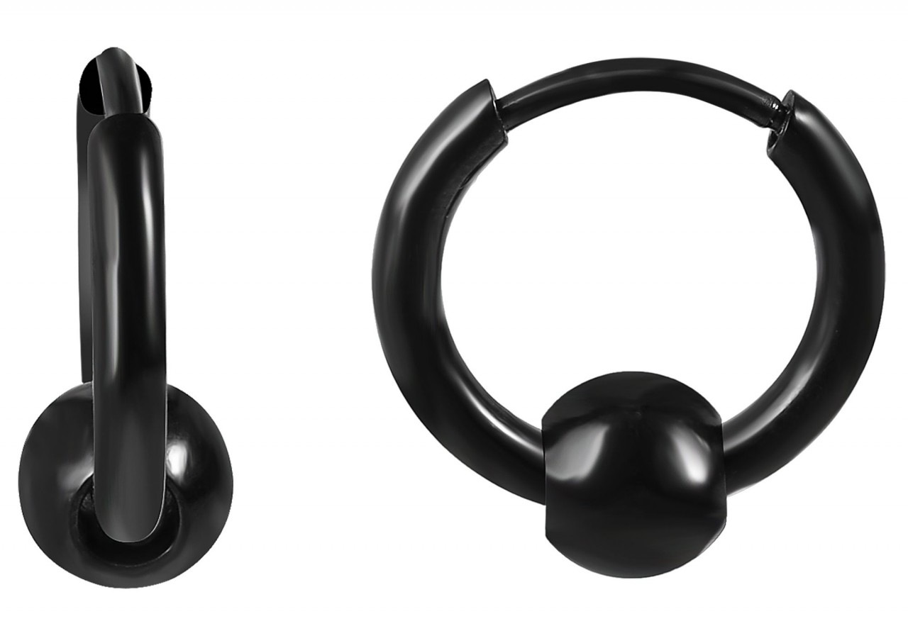 Adelia's Unisex Hoop Earrings Silver 10mm