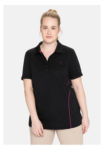 Sheego Funktionsshirt »sheego Poloshirt«, in Piqué-Qualität, mit Teilungsnähten kaufen