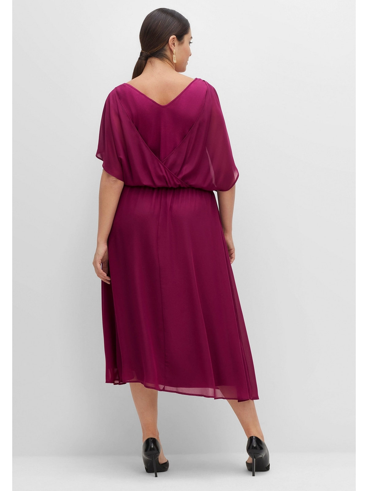 Sheego Abendkleid »Große Größen«, aus Georgette, mit | online blickdichtem BAUR Unterkleid bestellen
