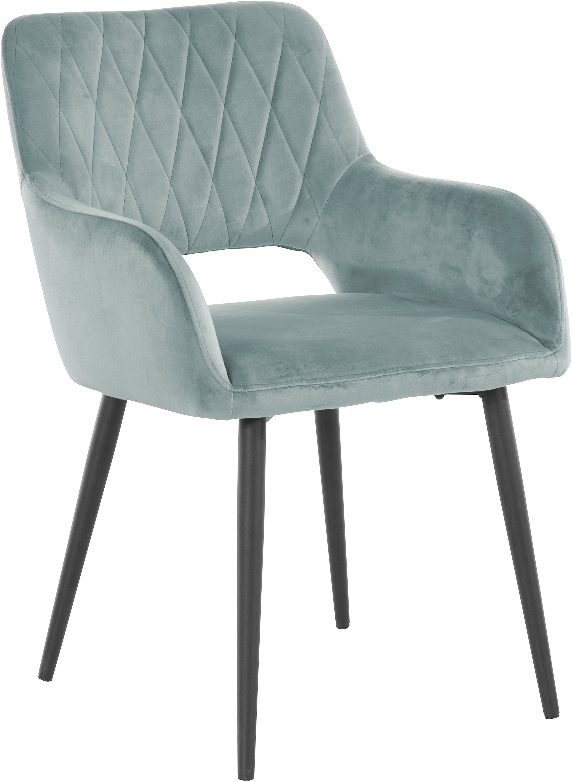 Leonique Esszimmerstuhl "Franca" (Set) 2 Stk. Veloursstoff Sitz in Samtvelo günstig online kaufen