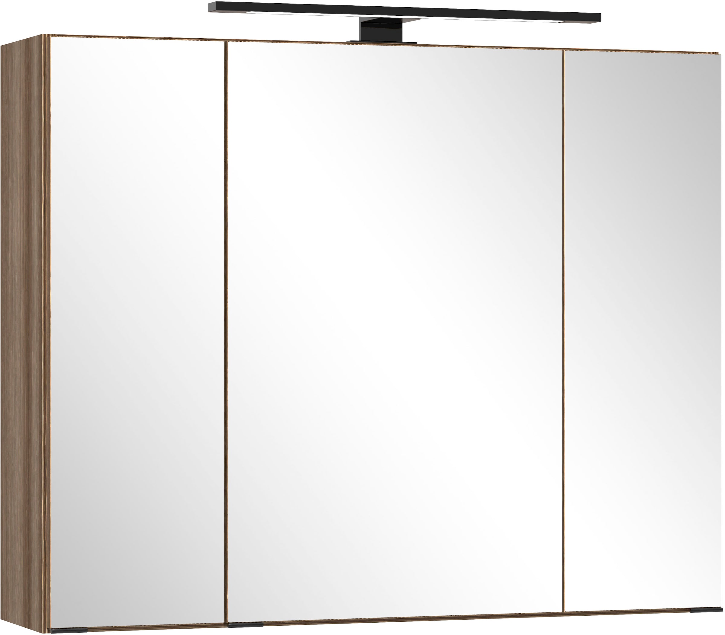 welltime Spiegelschrank, Welltime, Breite 80 cm, gedämpfte Scharniere, inkl. Steckdose