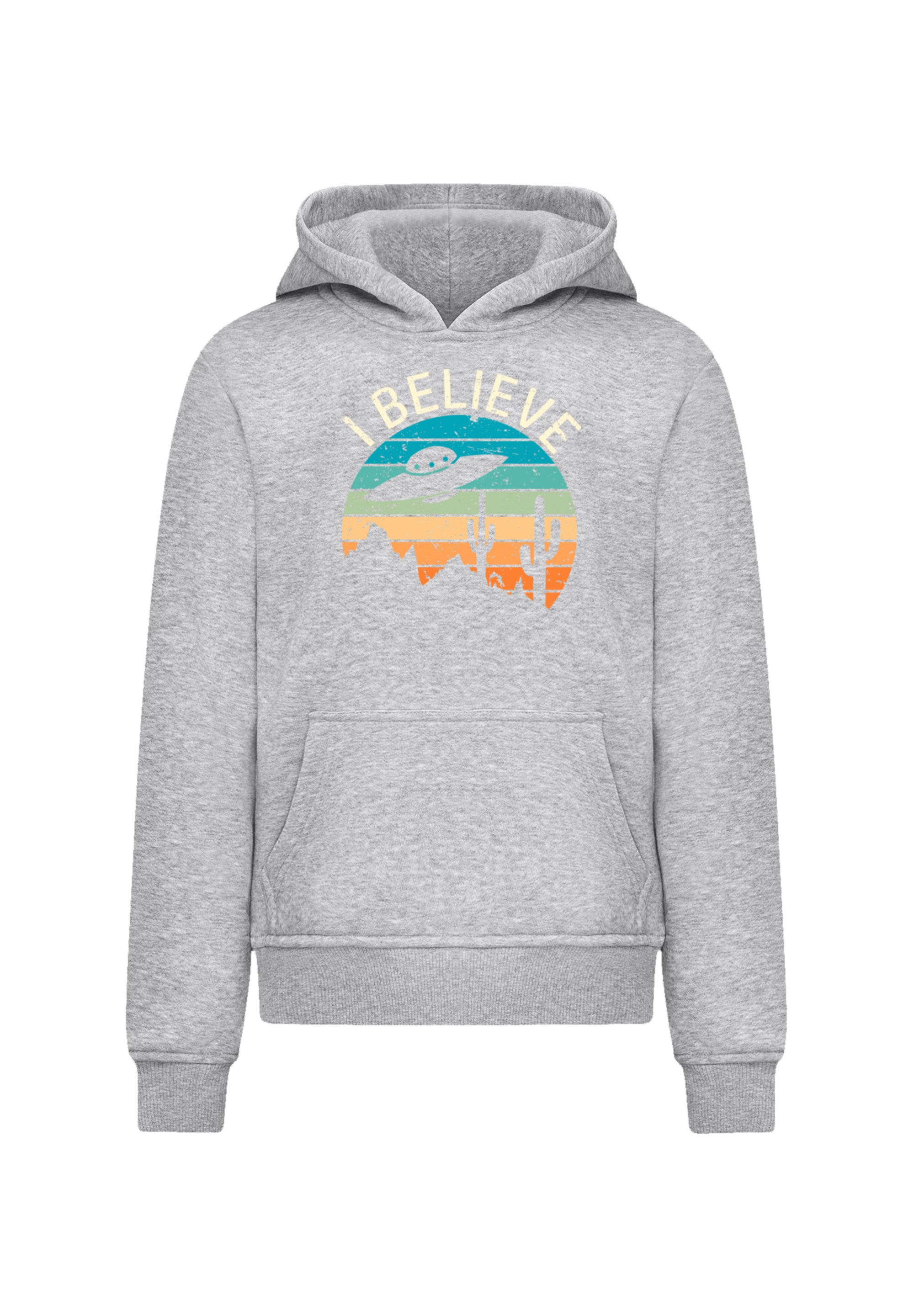 F4NT4STIC Kapuzenpullover »I Believe UFO Alien Sonnenuntergang«, Premium Qualität