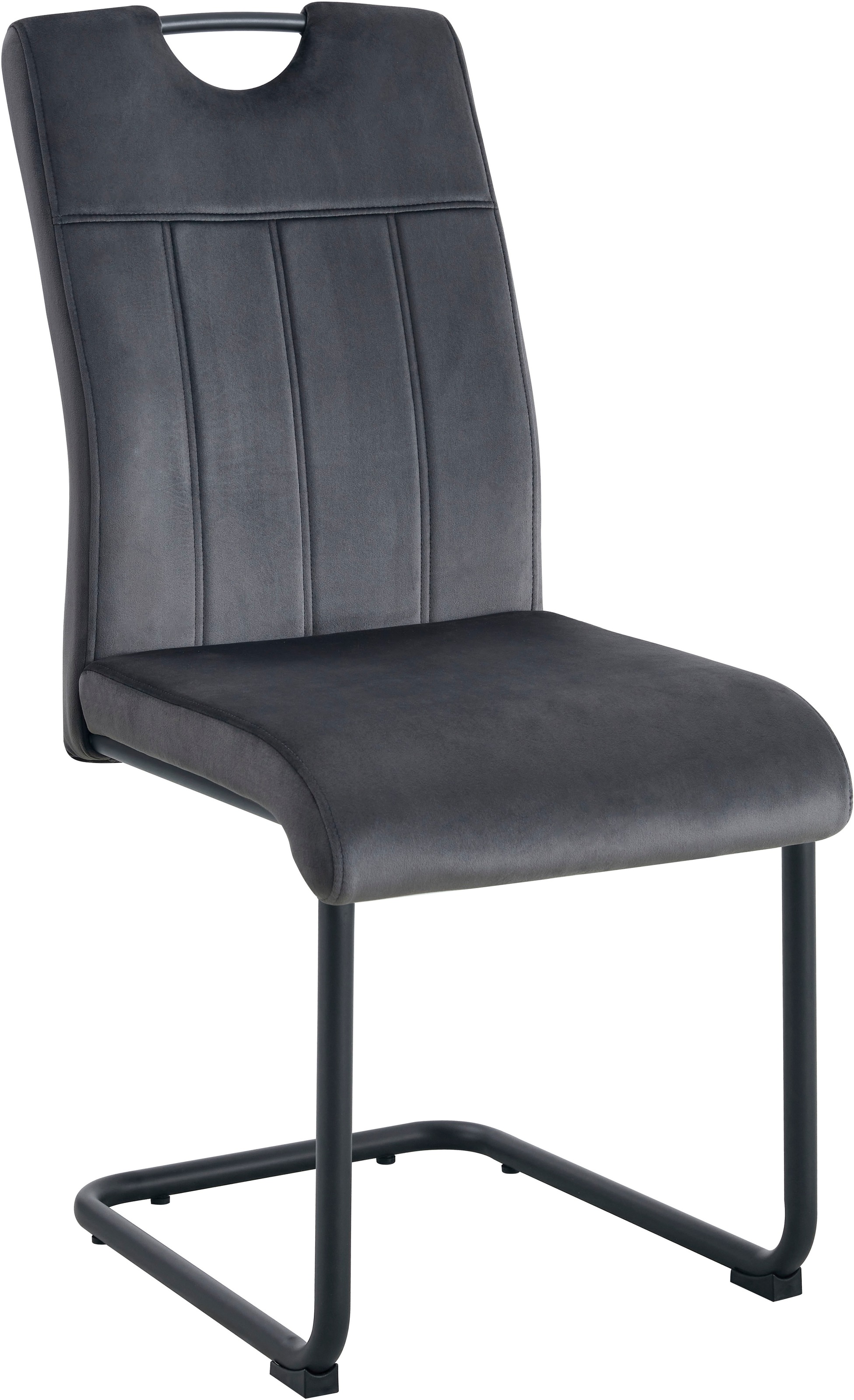 Home affaire Esszimmerstuhl »BRANDON, 2er Set, mit Metallgestell in matt schwarz« (Set) 2 Stk.in verschiedenen Farben, Belsatbarkeit pro Stuhl 120 kg, 360° drehbar
