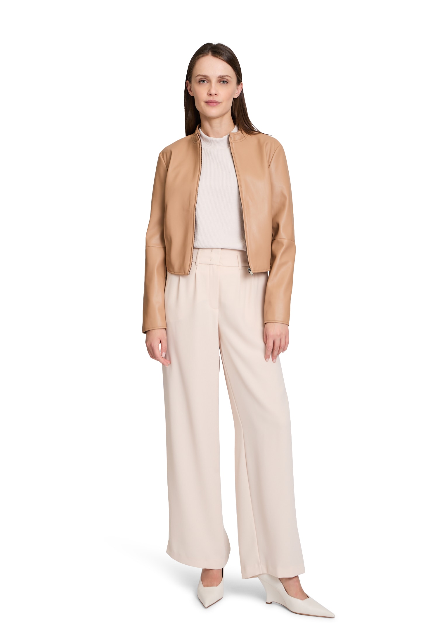 Betty&Co Jackenblazer »Betty & Co Damen Bikerjacke mit Stehkragen«, Nahtführung