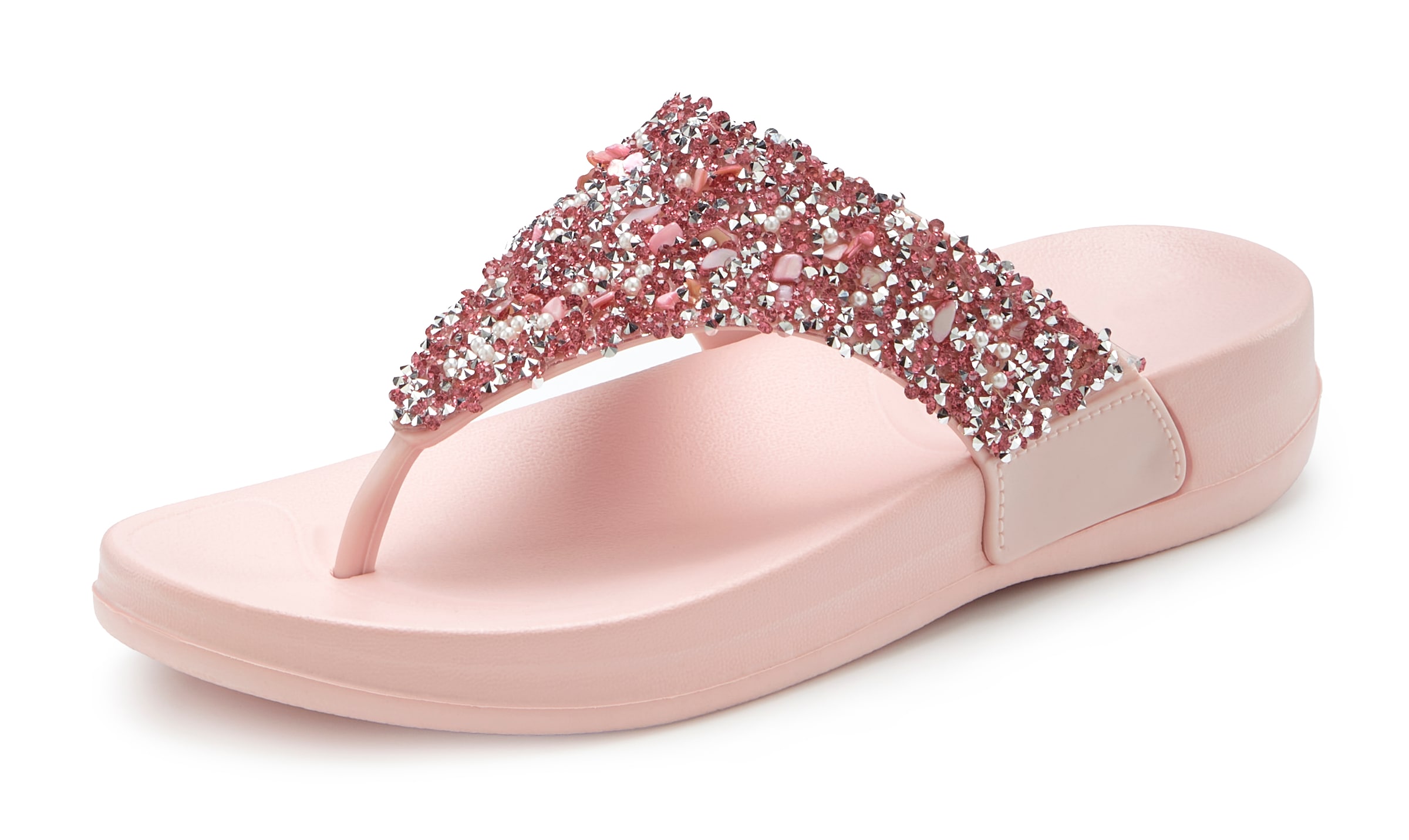 Vivance Badezehentrenner »Flip Flop, Badelatsche, Badeschuhe, Pantolette, Zehentrenner,«  NEU Sommerschuh mit modischem Glitzerdetail VEGAN