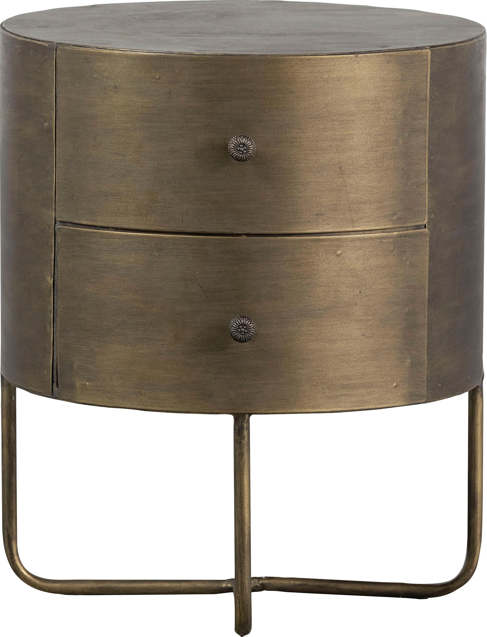 WOOOD Beistelltisch "Glossy" Beschichtung aus antikem Messing, H 48 cm x B günstig online kaufen