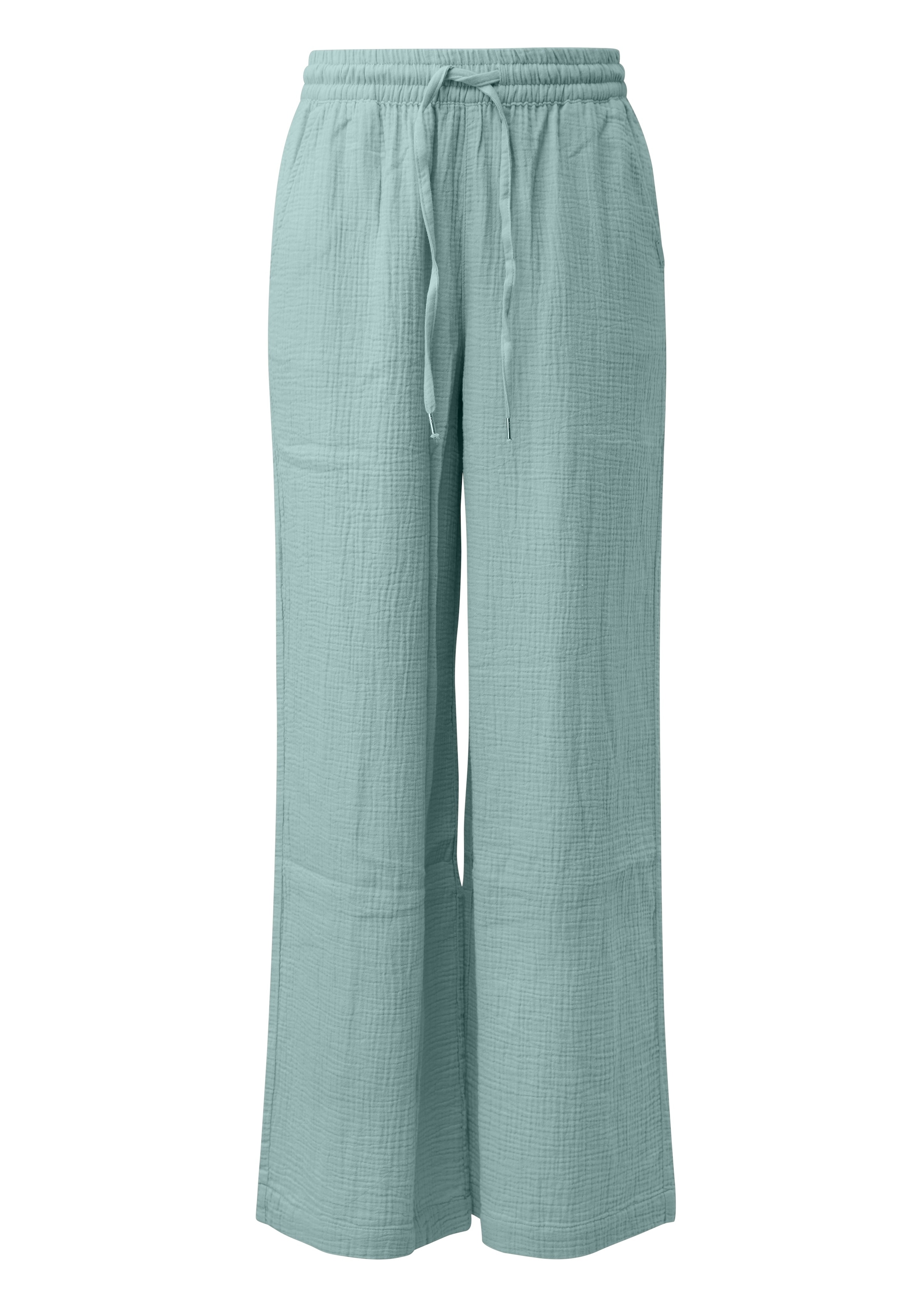 QS Stoffhose  mit Gummizug und weitem Bein