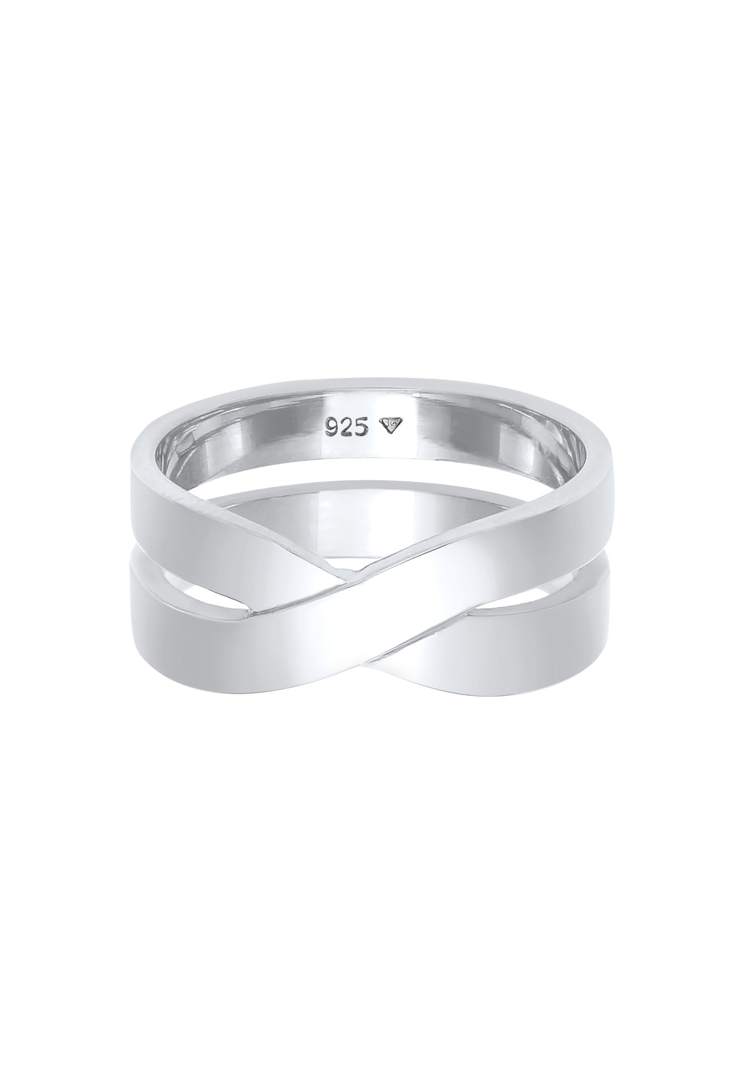 Kuzzoi Silberring »Herren Bandring bestellen 925 | Überkreuz BAUR Look online Silber«