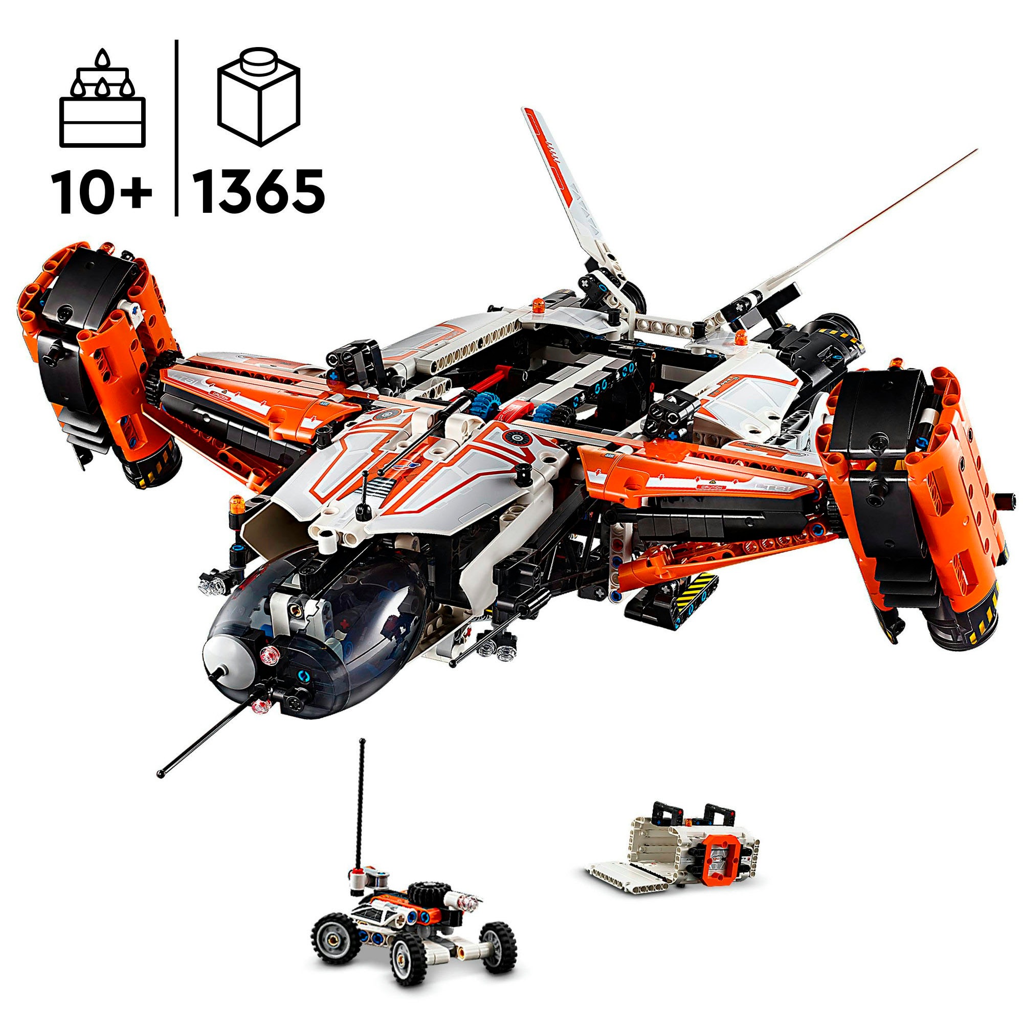 LEGO® Konstruktionsspielsteine »VTOL Schwerlastraumfrachter LT81 (42181), LEGO® Technic«, (1365 St.), Made in Europe