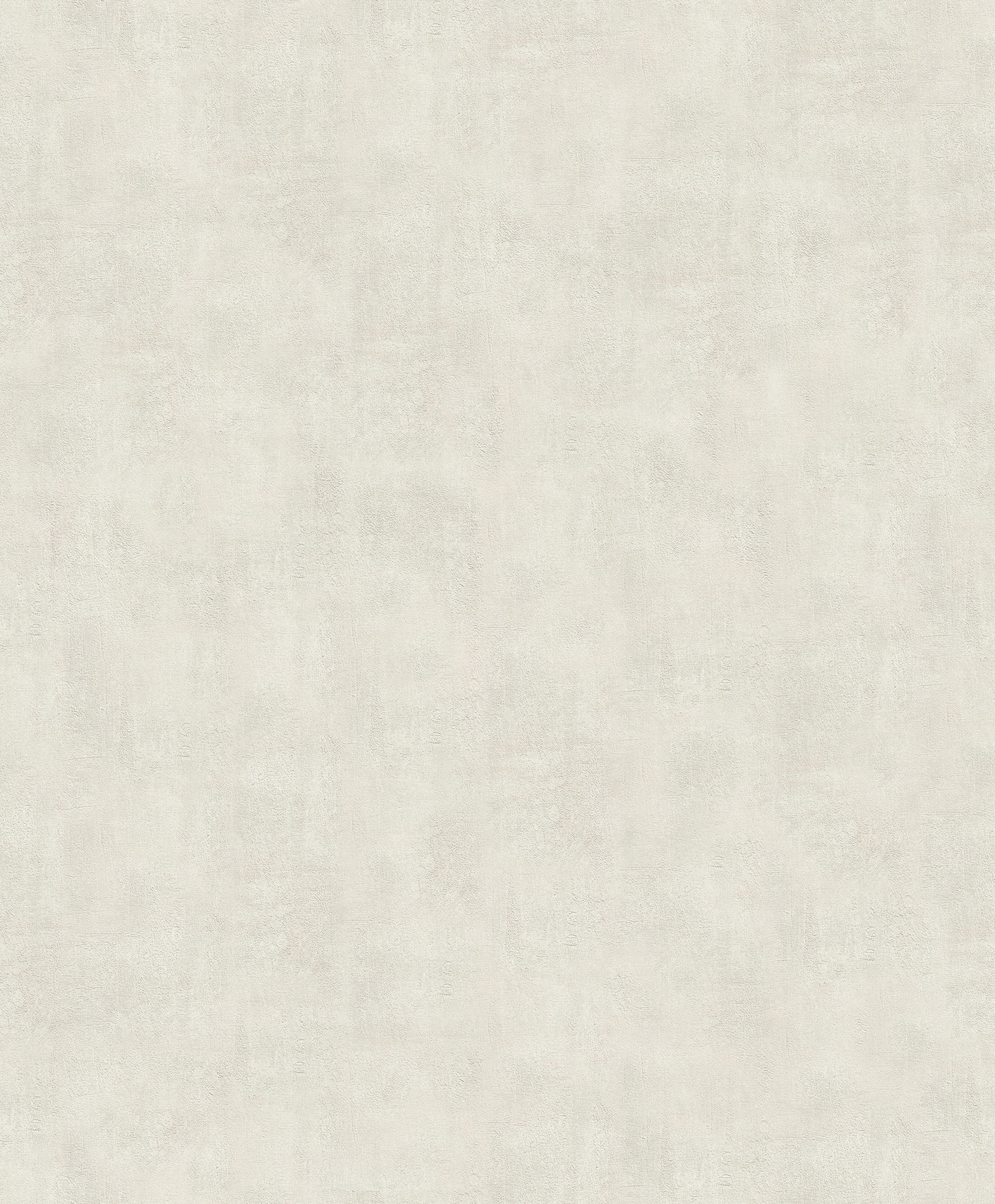 WOW Vliestapete "Beton Uni" Steinoptik geprägt Weiß - 10m x 52cm