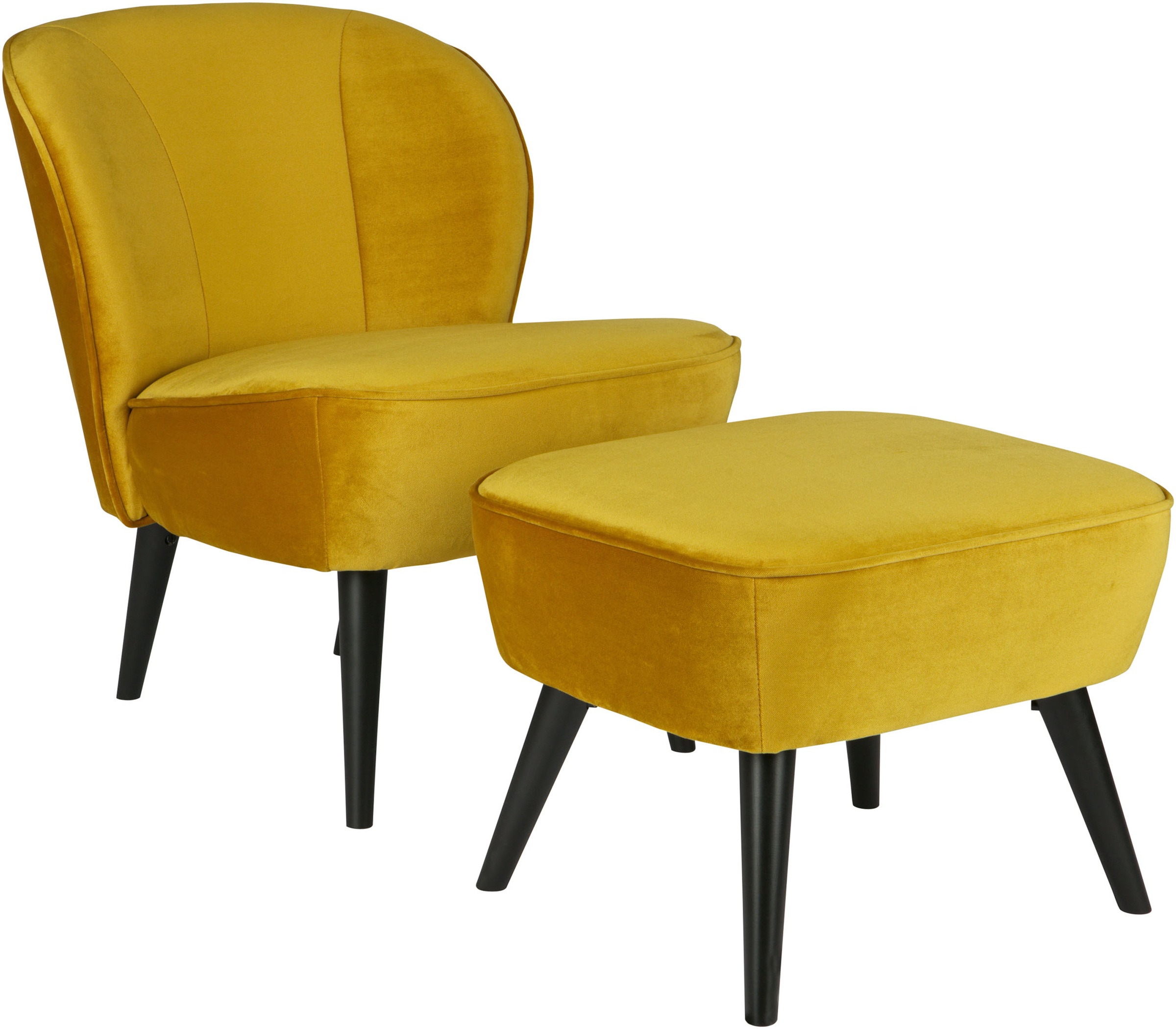 Thumbnail - WOOOD Hocker "Sara" mit Samtstoff gepolstert, rechteckige Form, H 41 cm x B 56 cm