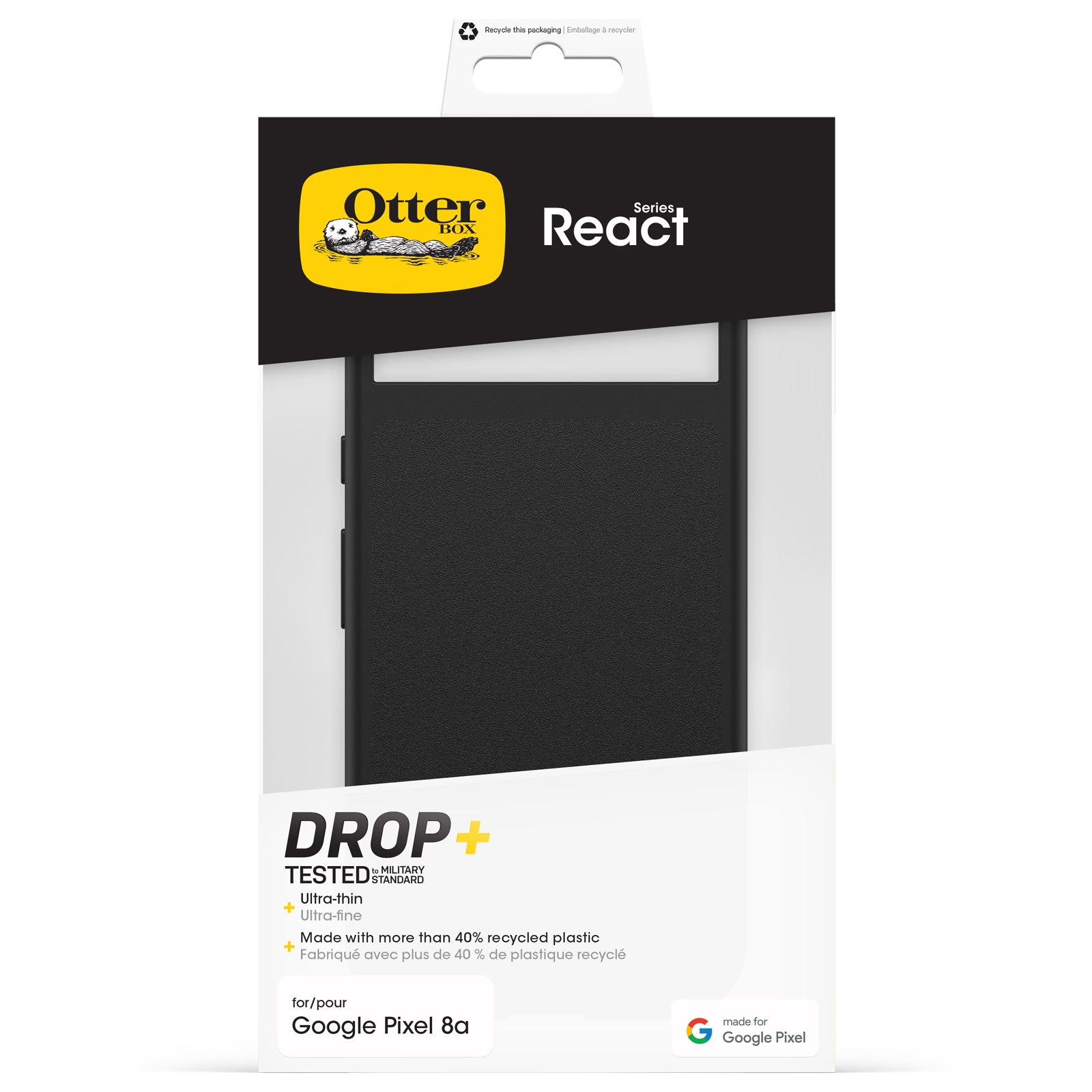 Otterbox Handyhülle »React für Google Pixel 8a«, Backcover, Schutzhülle, Handyschutzhülle, Case, Schutzcase, stoßfest