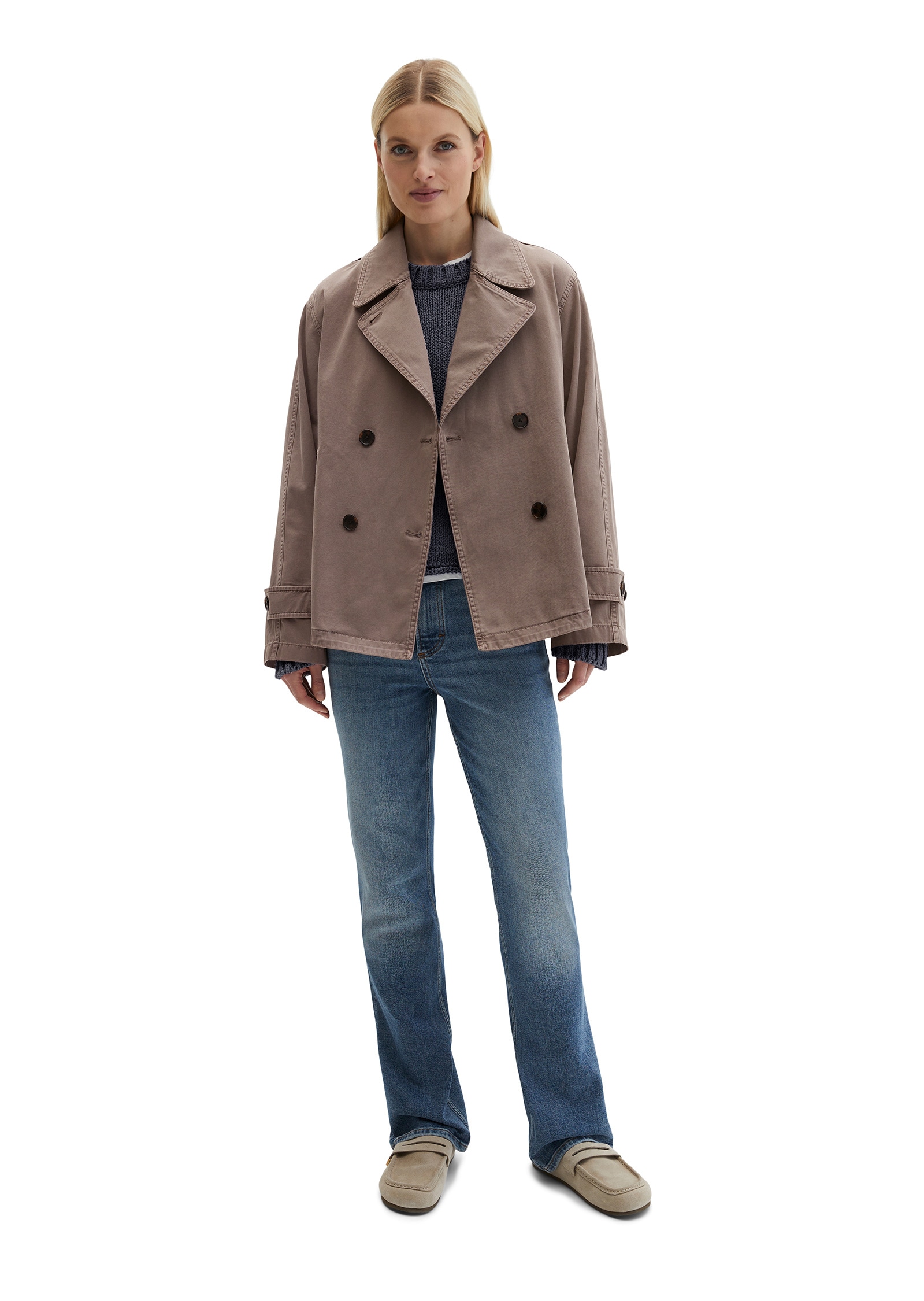 Marc O'Polo Outdoorjacke »aus Organic Cotton-Twill« ohne Kapuze