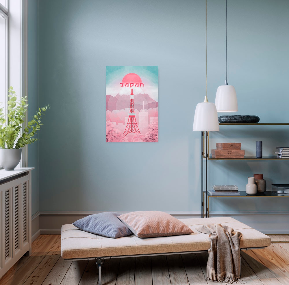 Komar Leinwandbild "Vintage Travel Japan - Größe 40 x 60 cm" Natur 1 Stk. t günstig online kaufen