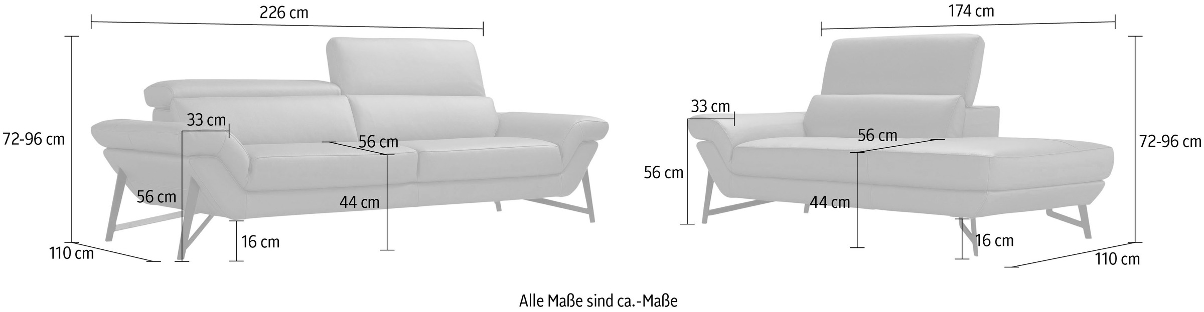 Thumbnail - Egoitaliano Polstergarnitur "Narcisa, extravagantes Designmöbel Set, edel und hochwertig, bequem", Set aus 2,5-Sitzer un...