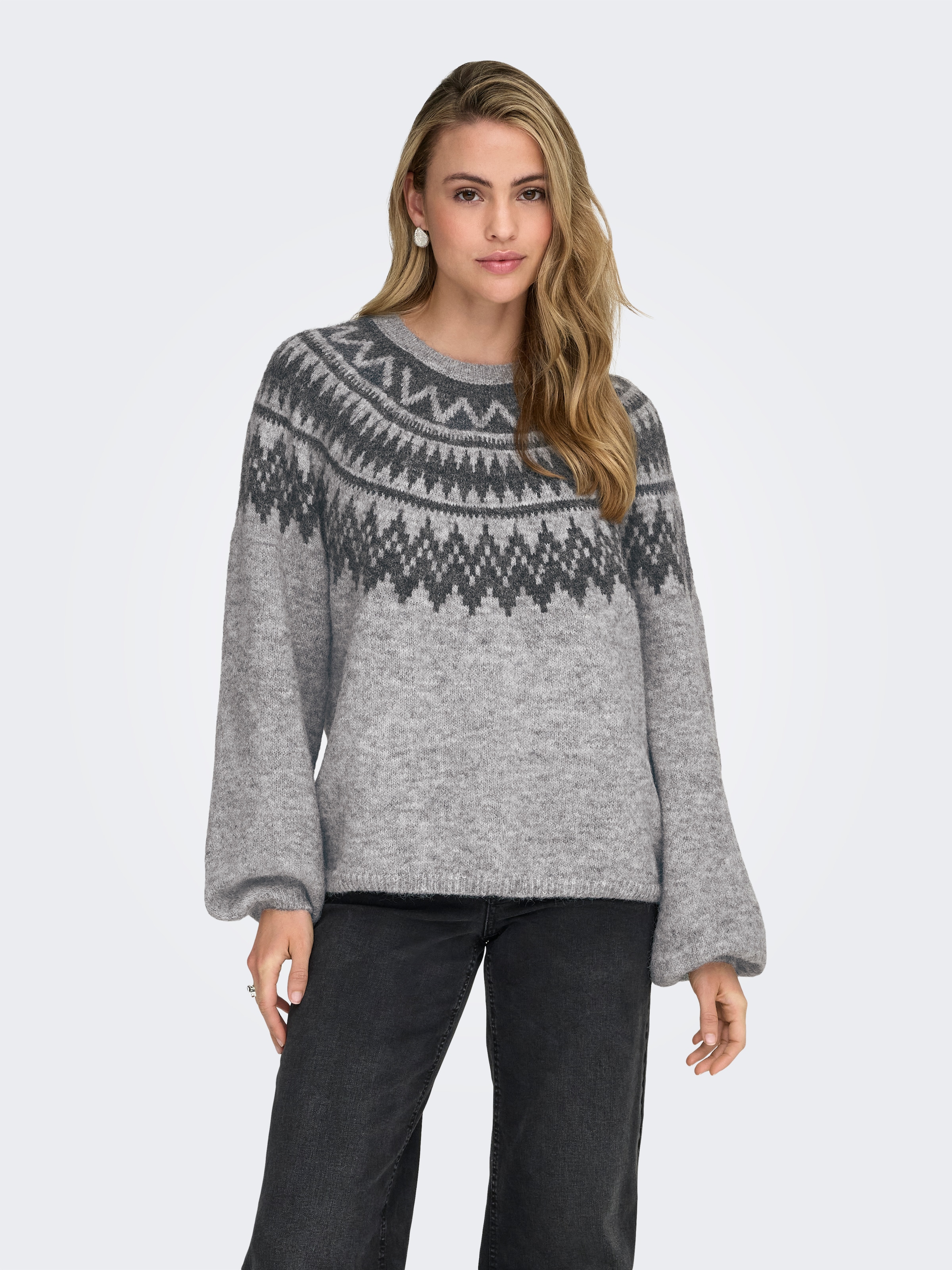ONLY Strickpullover "ONLREYKJA LS O-NECK KNT" mit Wolle und Stretchanteil günstig online kaufen