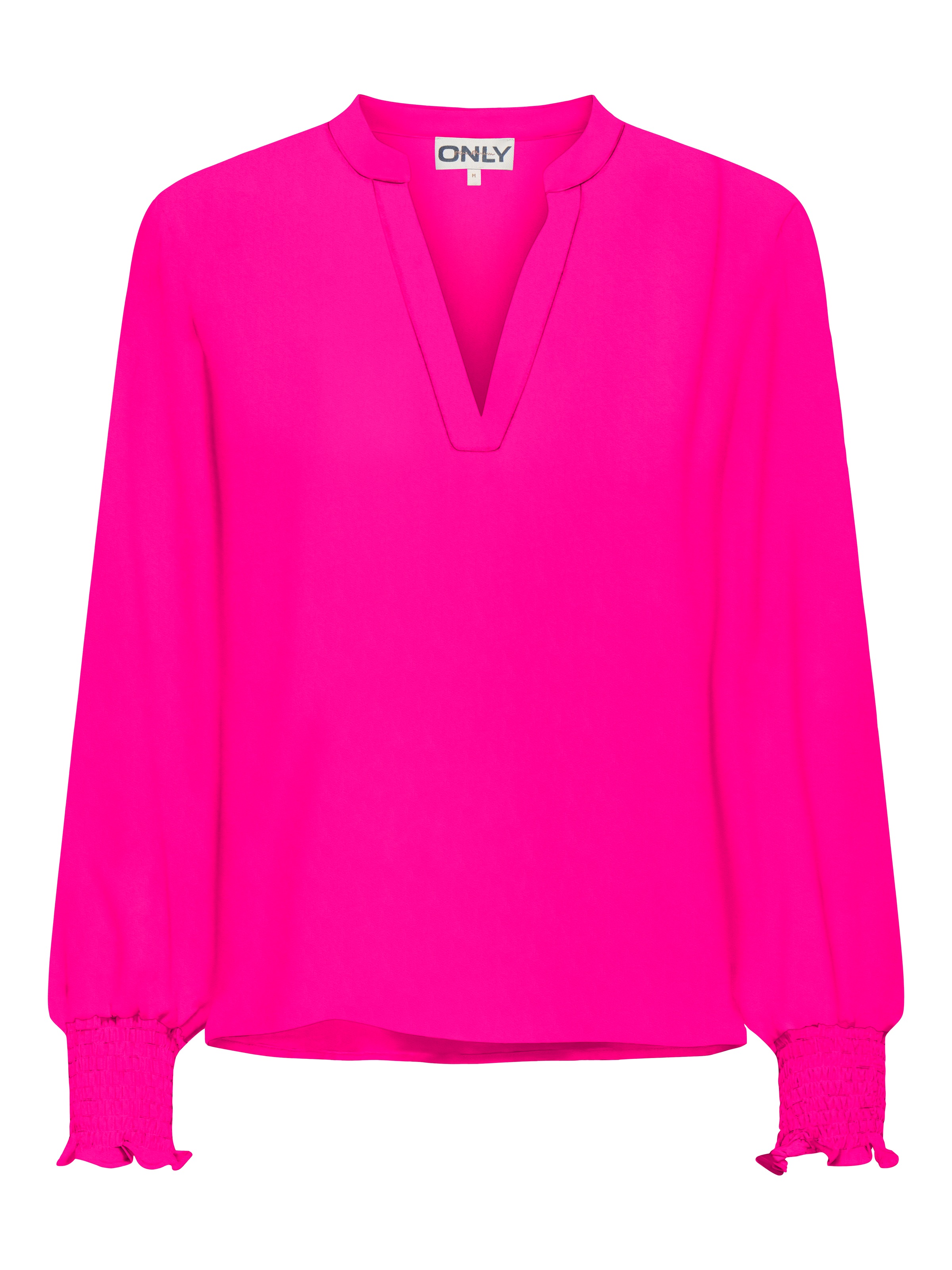 ONLY Blusenshirt "ONLMETTE V-NECK LS SMOCK TOP NOOS WVN" Kunstfaser, regula günstig online kaufen