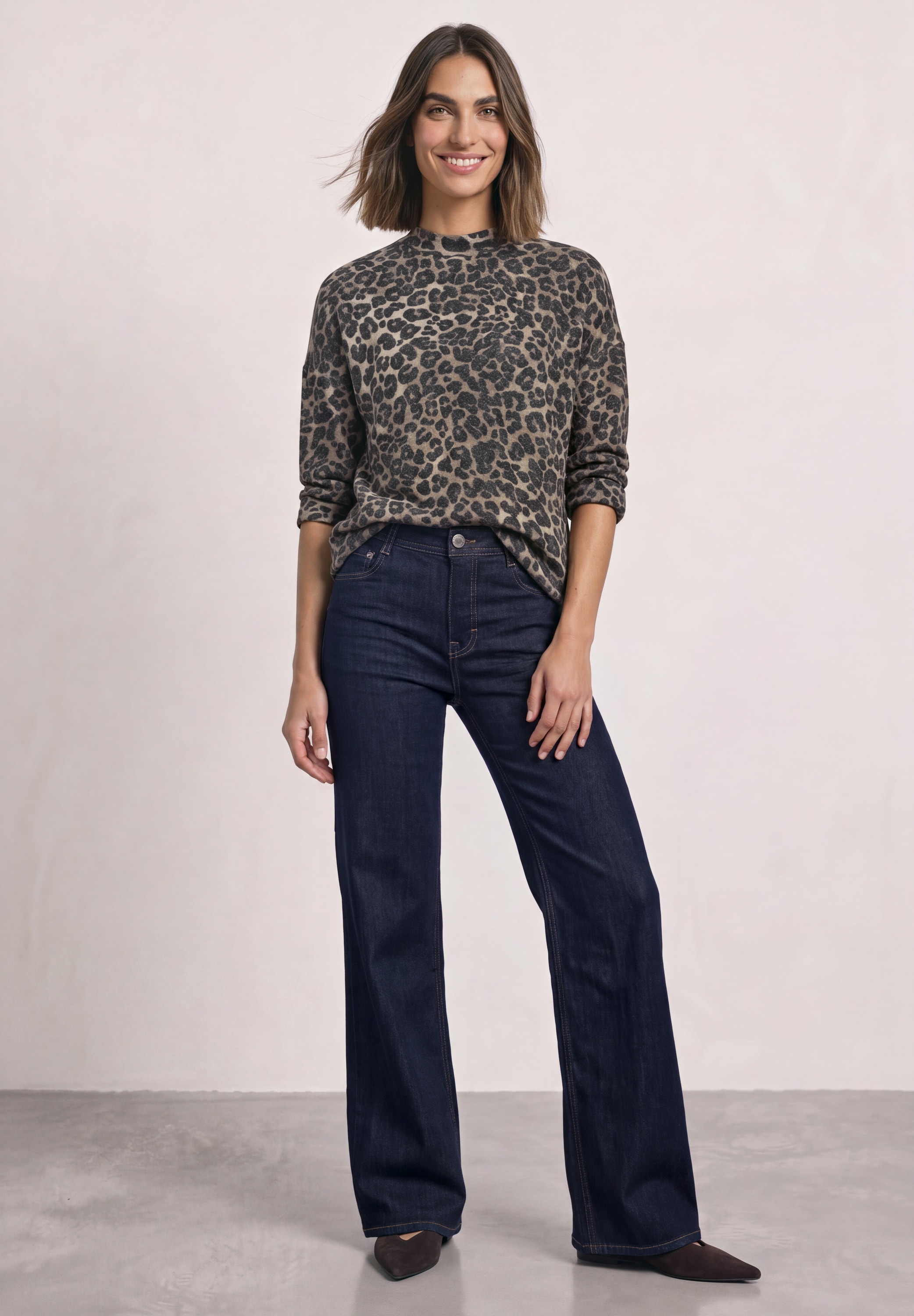STREET ONE Langarmshirt mit Tunnelzug am Saum