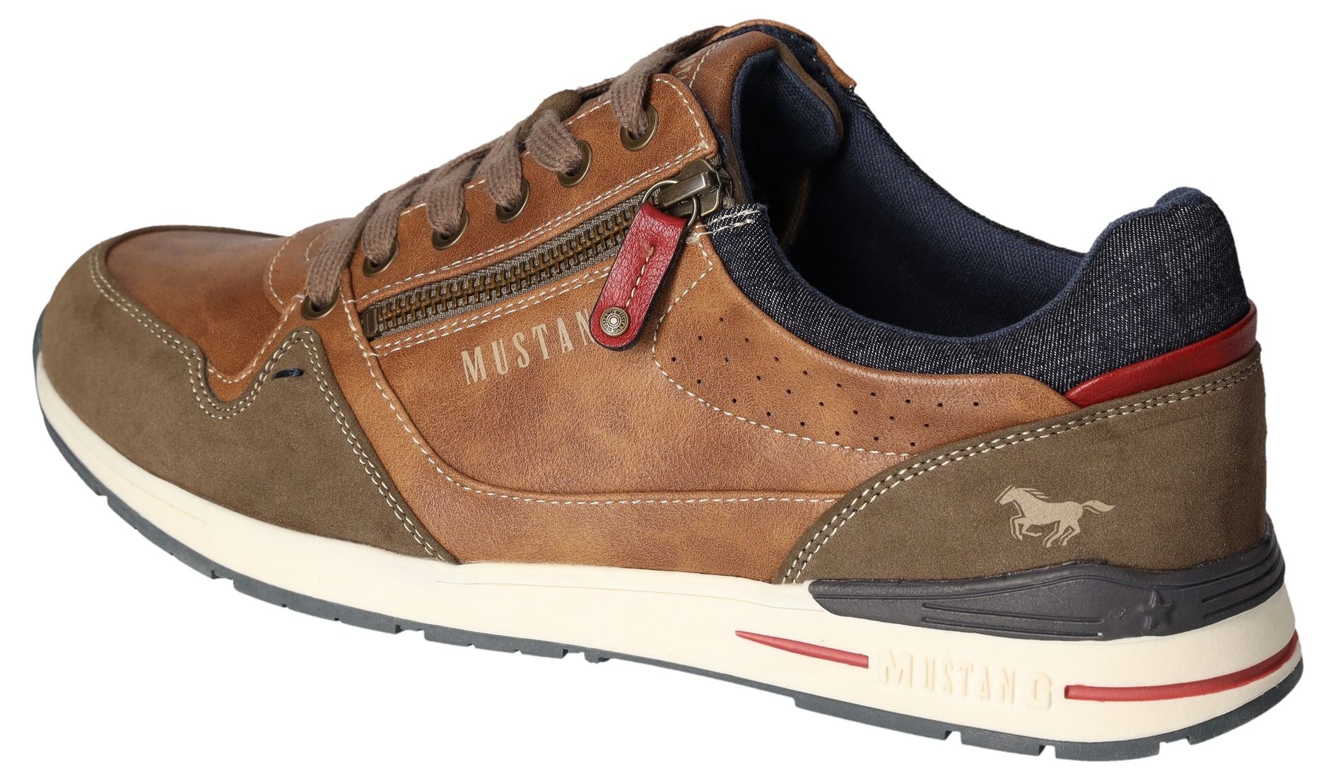 Mustang Shoes Sneaker, Freizeitschuh, Schnürschuh mit Außenreißverschluss