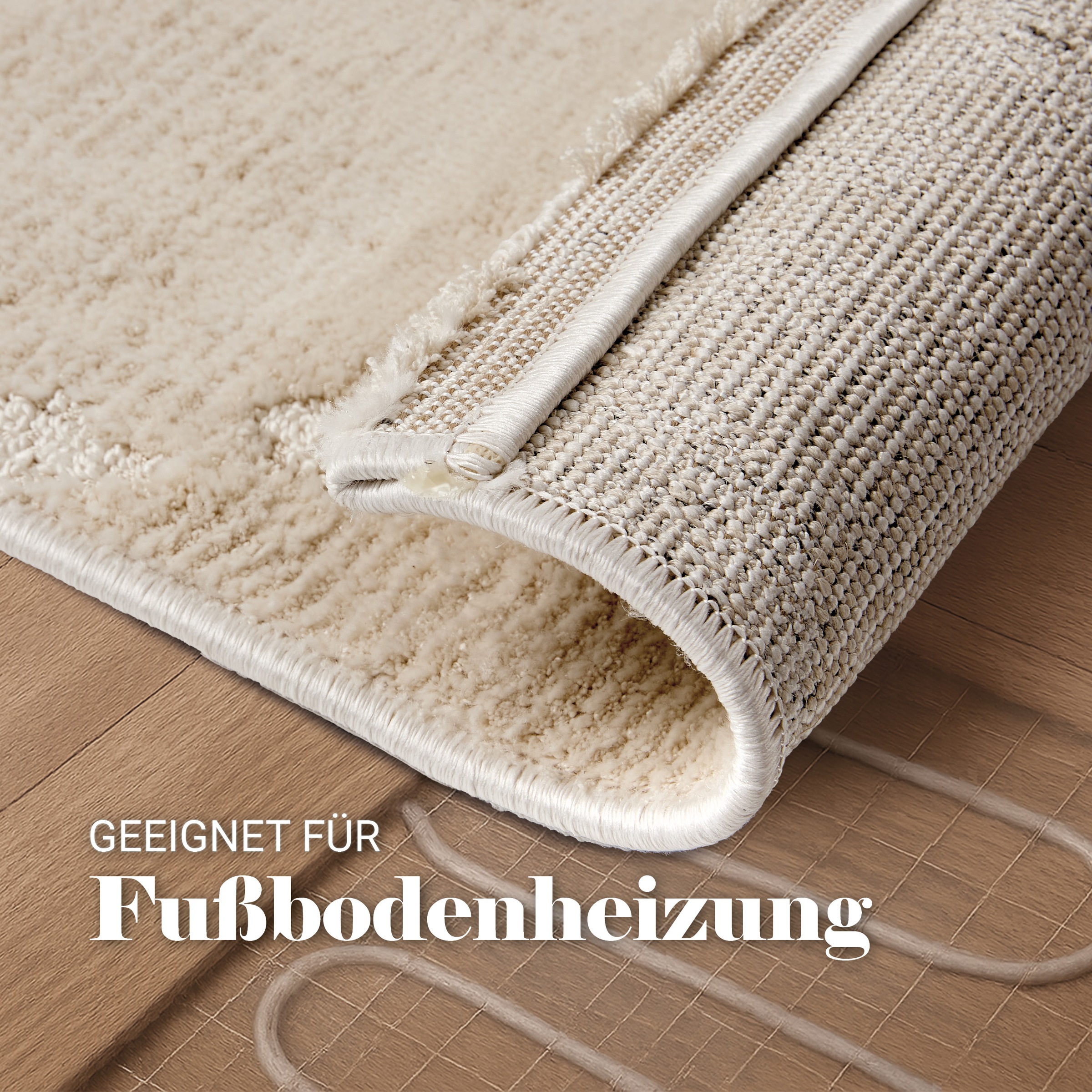 Teppich ASTRA "Lou 252", creme, B:160cm H:10mm L:230cm, Kunstfaser, Teppiche, Teppich, Hoch Tief Struktur, Kurzflor, Wohnzimmer, Schlafzimmer 3