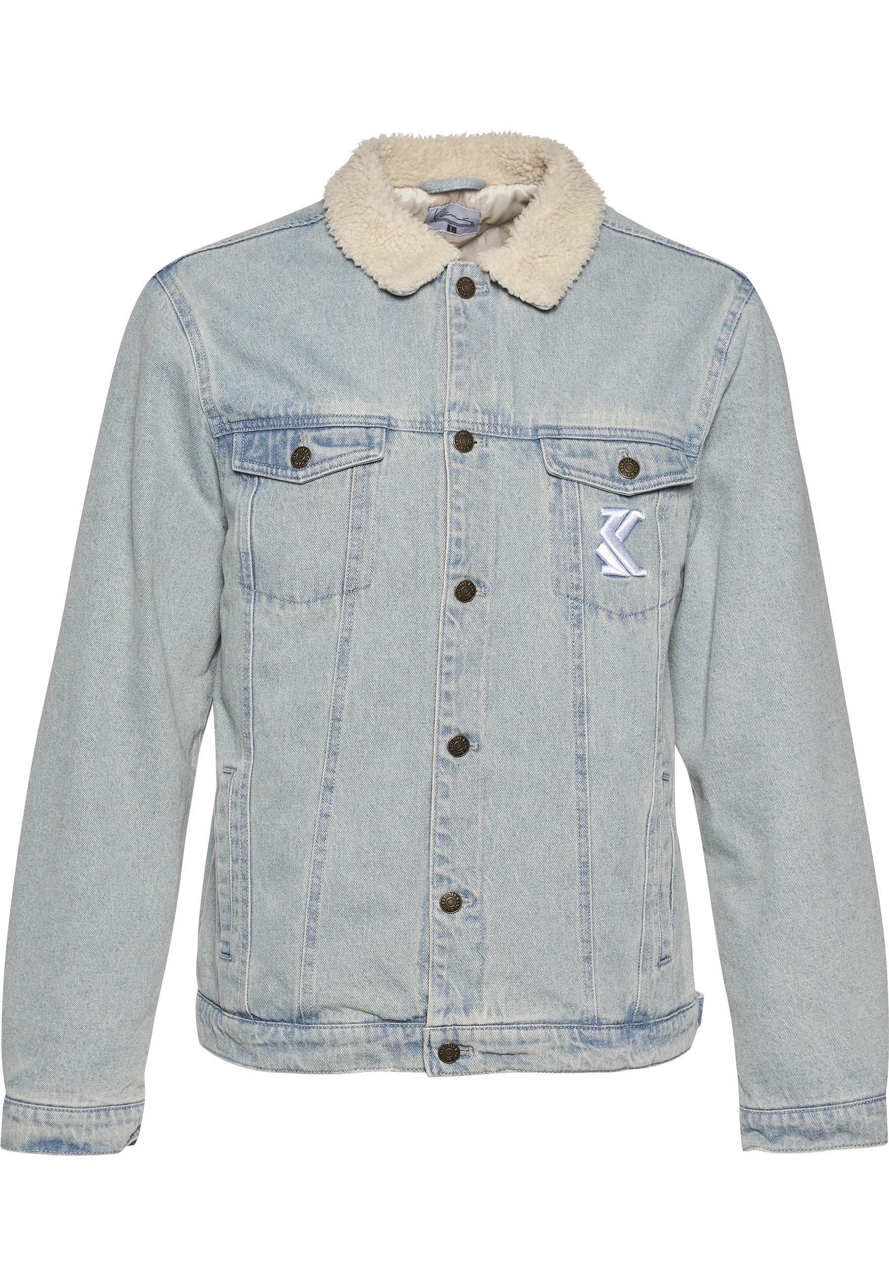 Karl Kani Jeansjacke "Karl Kani Herren KM234-026-1 KK OG Denim Trucker Jacket" 1 Stk. tlg. ohne Kapuze