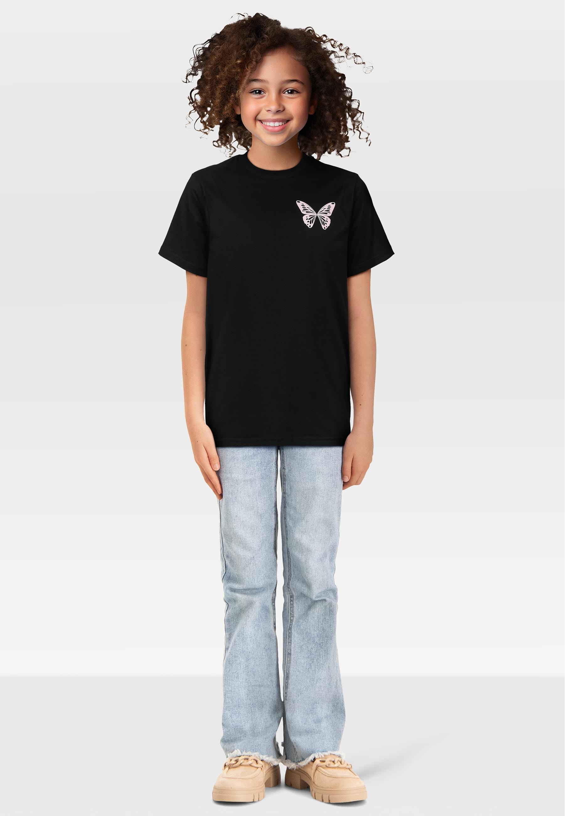 URBAN CLASSICS T-Shirt »Urban Classics T-Shirt 2 Pack - kurzarm - Butterfly & Love Sign«, (1 tlg.)