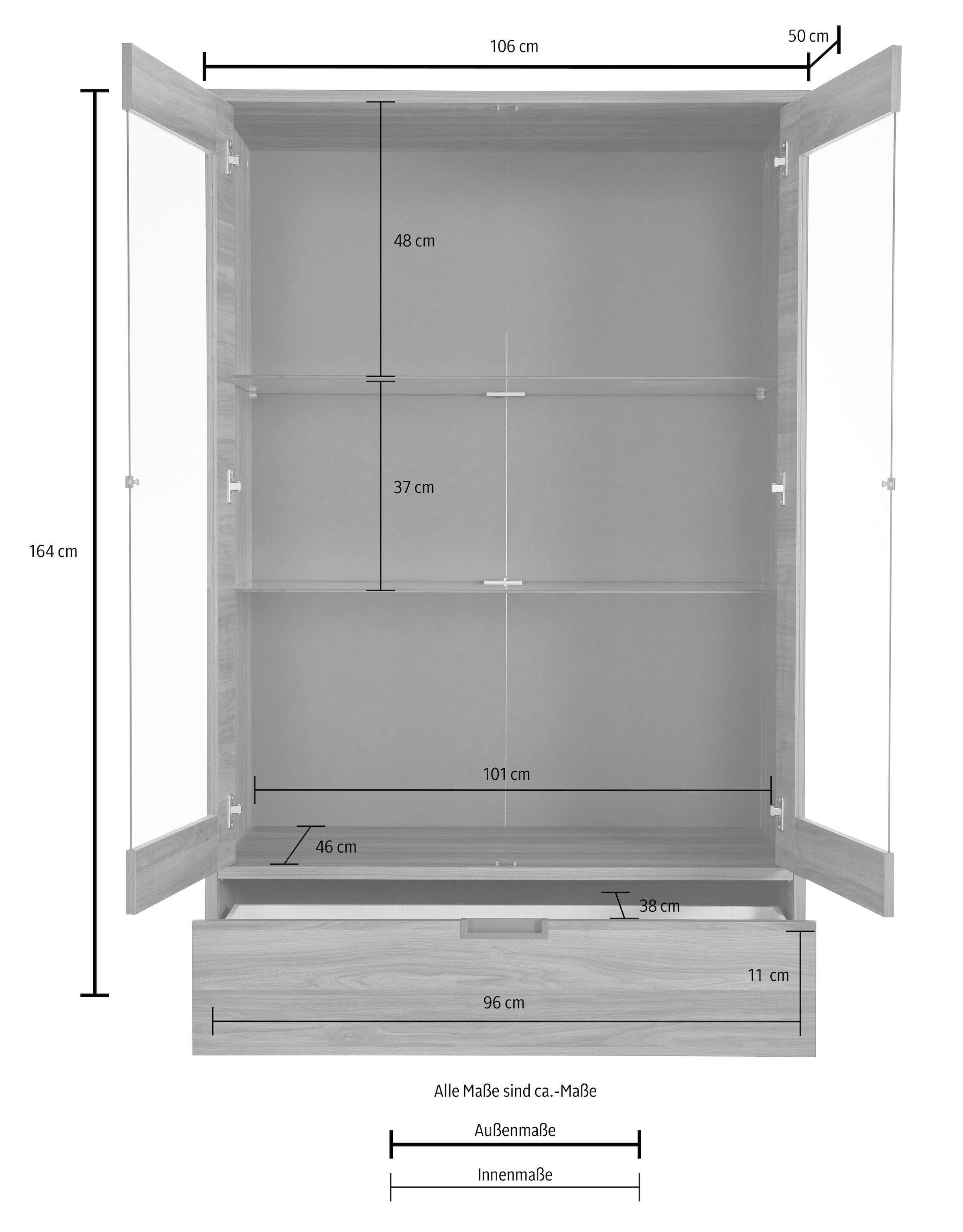 INOSIGN Vitrine »Palma«, Höhe 176 cm
