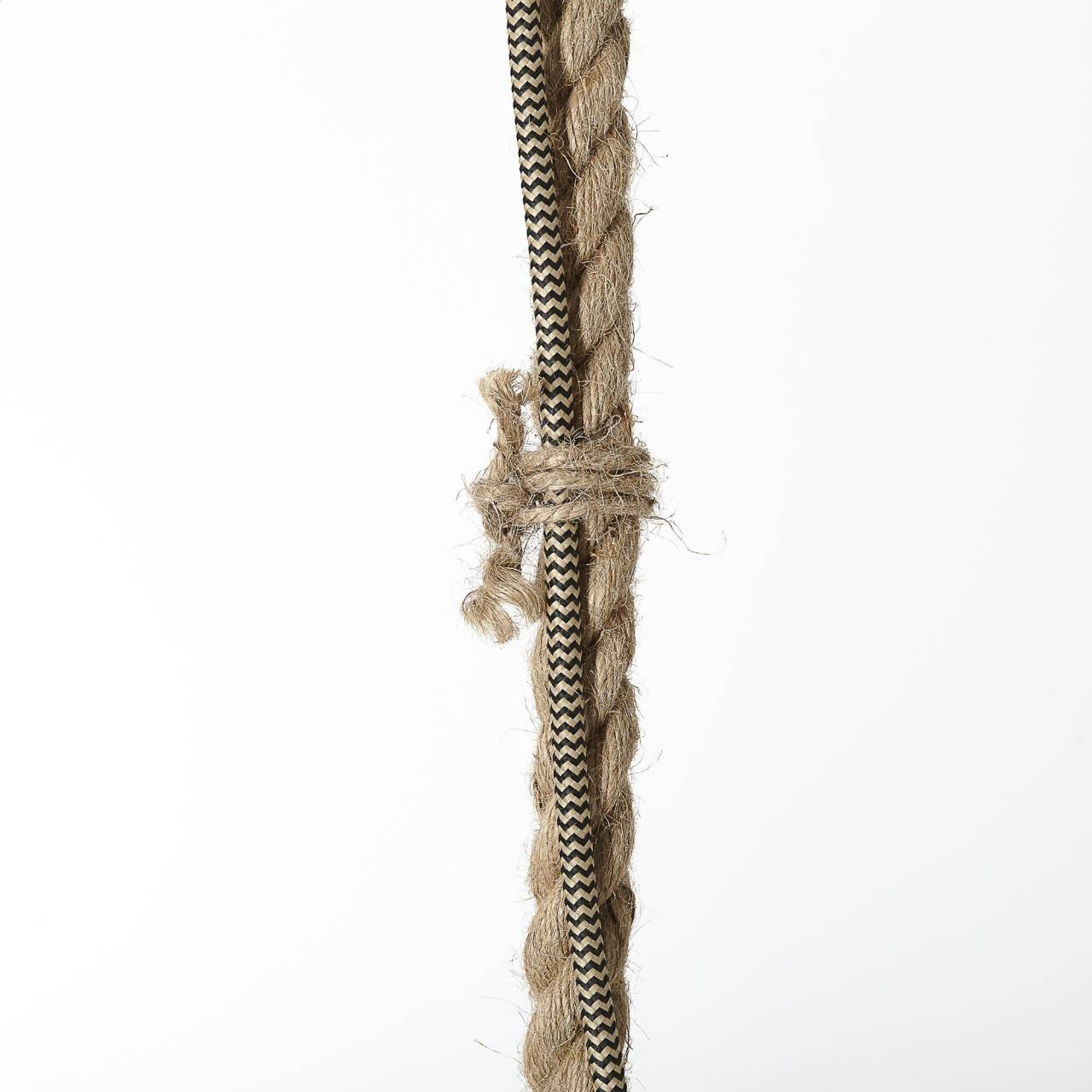 Brilliant Pendelleuchte »Kaminika«, 1 flammig-flammig, 134 cm Höhe, Ø 33 cm, 1 x E27, Seil kürzbar, Bambus/Metall, natur