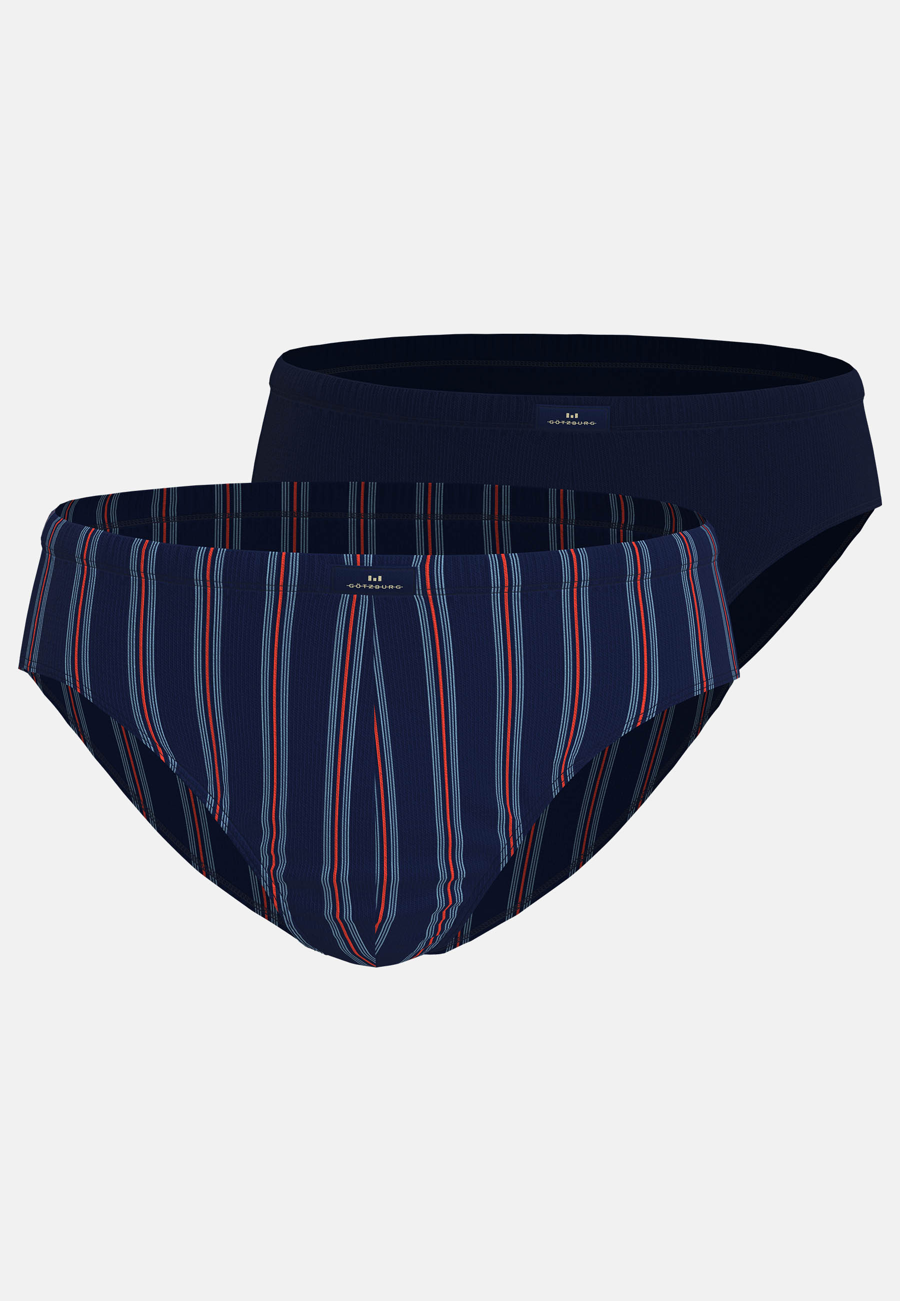 GÖTZBURG Slip "Glasgow" gestreift, basic, eng, atmungsaktiv, mit Logo, Baumwollmix
