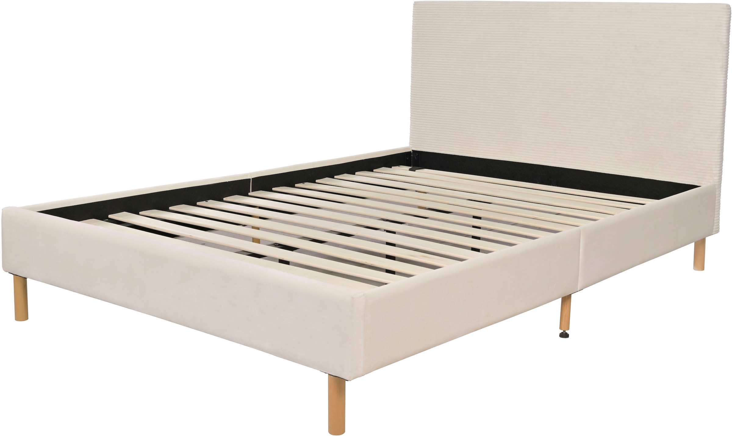 Home affaire Polsterbett »Armandine inkl. Lattenrost« Kopfteil mit Cordbezug, erhältlich in den Breiten 140cm & 180cm